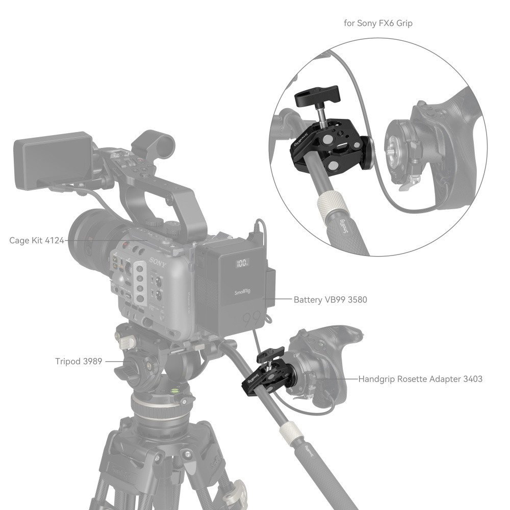 SmallRig Super Clamp with ARRI Rosette Mount 4249