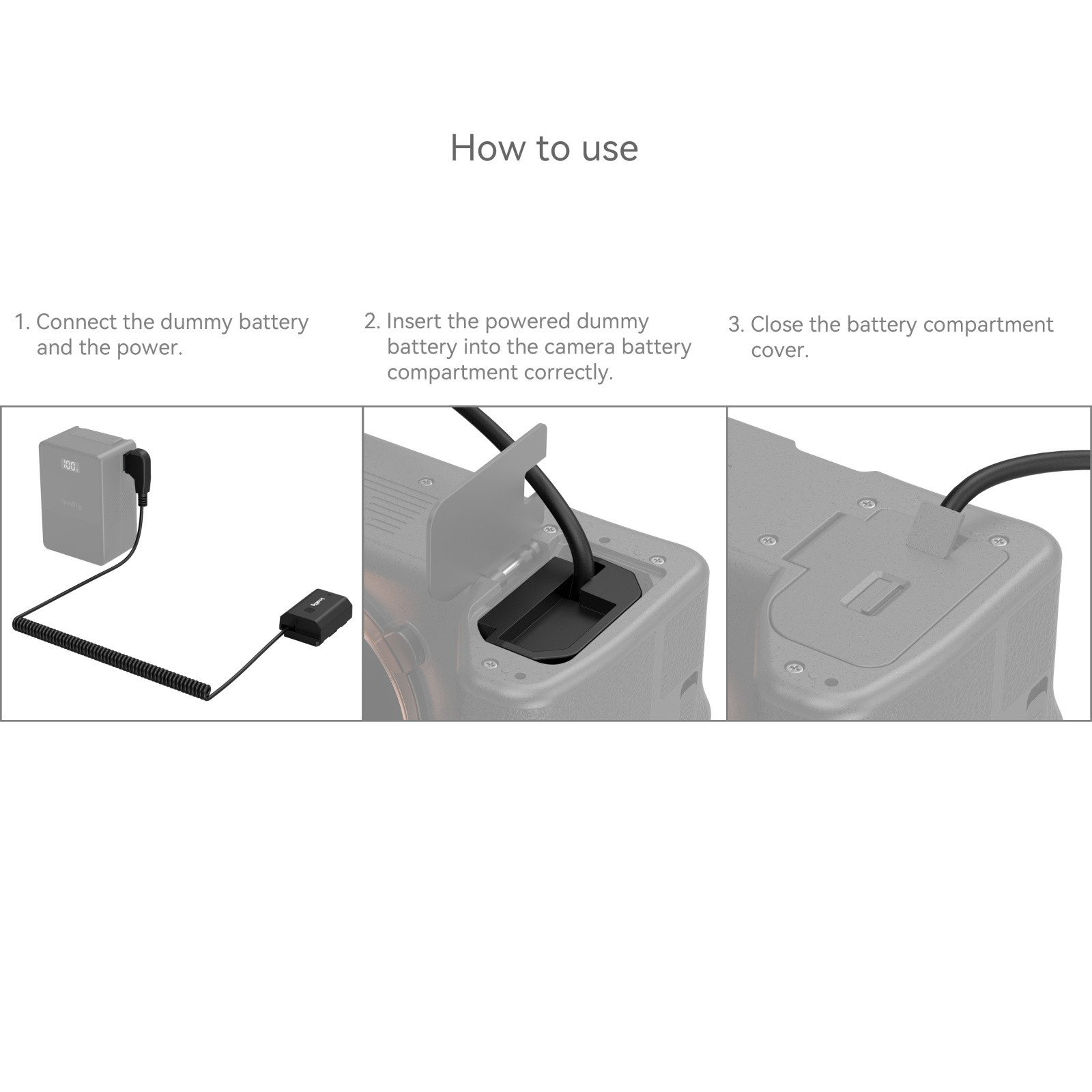 SmallRig D-tap To Dual-Sided NP-F Dummy Battery And Mini V-Lock