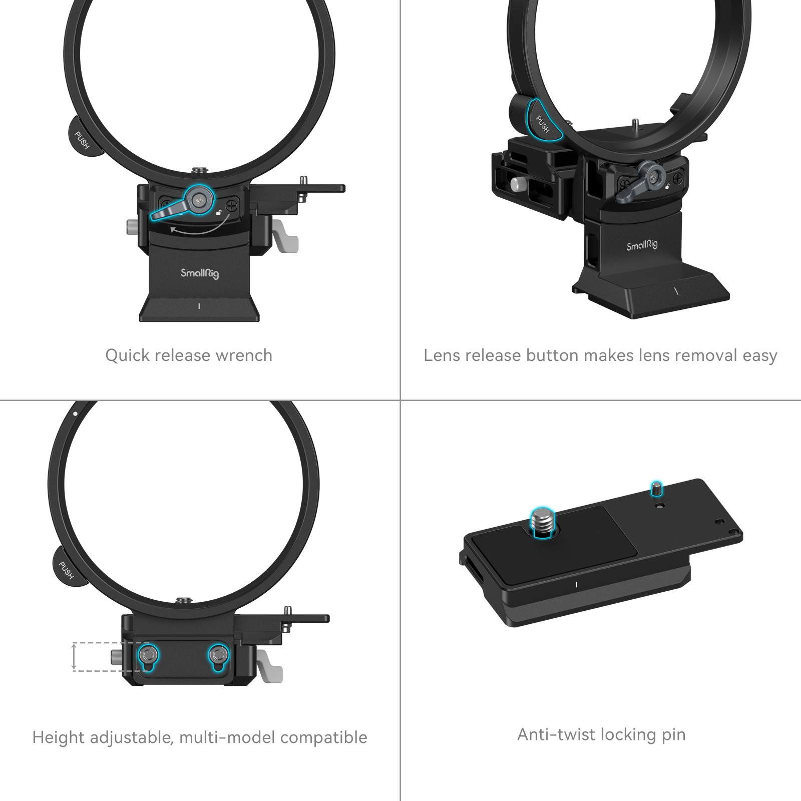 SmallRig Rotatable Horizontal-to-Vertical Mount Plate Kit for FUJIFILM Specific GFX Series Cameras 4305