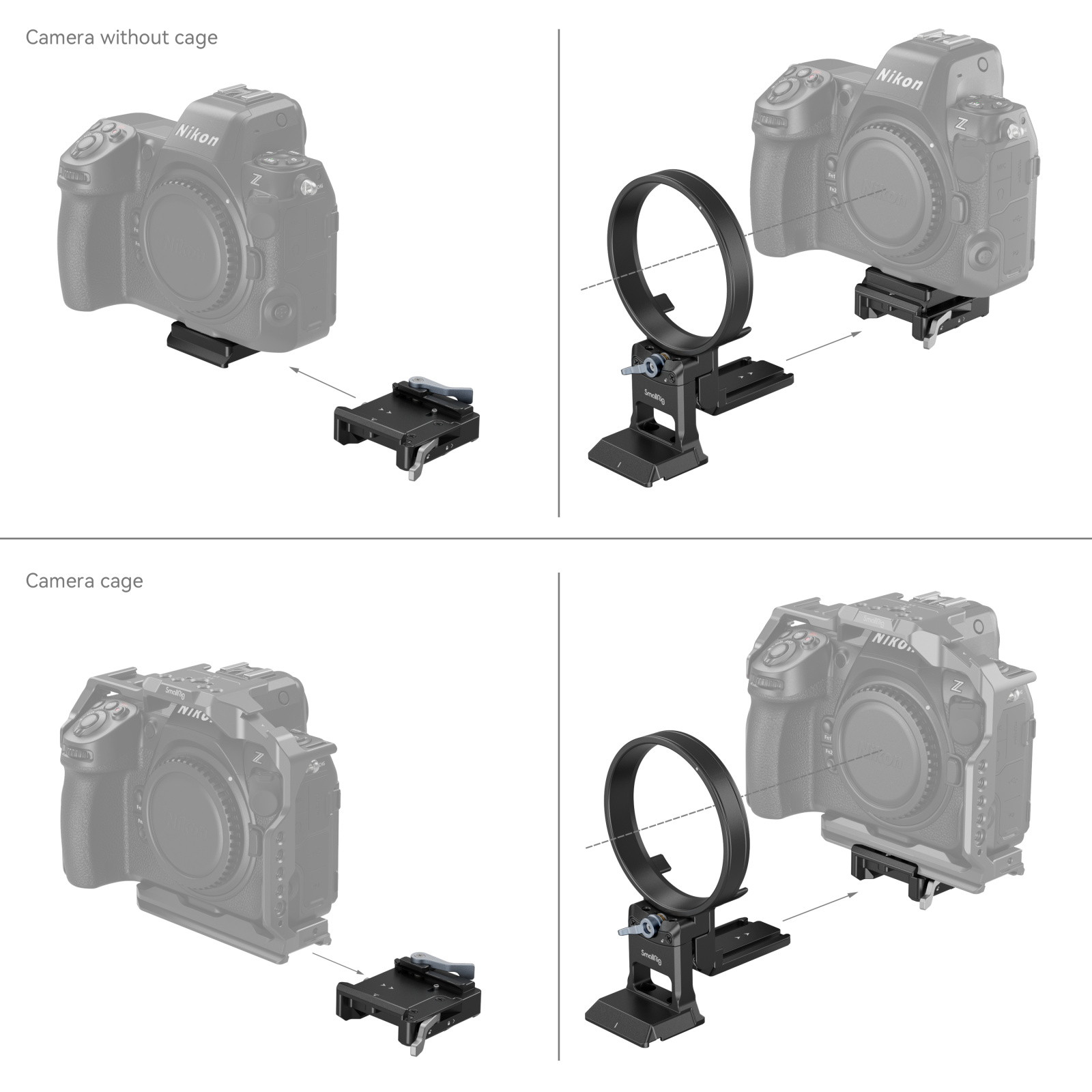 SmallRig Rotatable Horizontal-to-Vertical Mount Plate Kit for Nikon Specific Z Series Cameras 4306