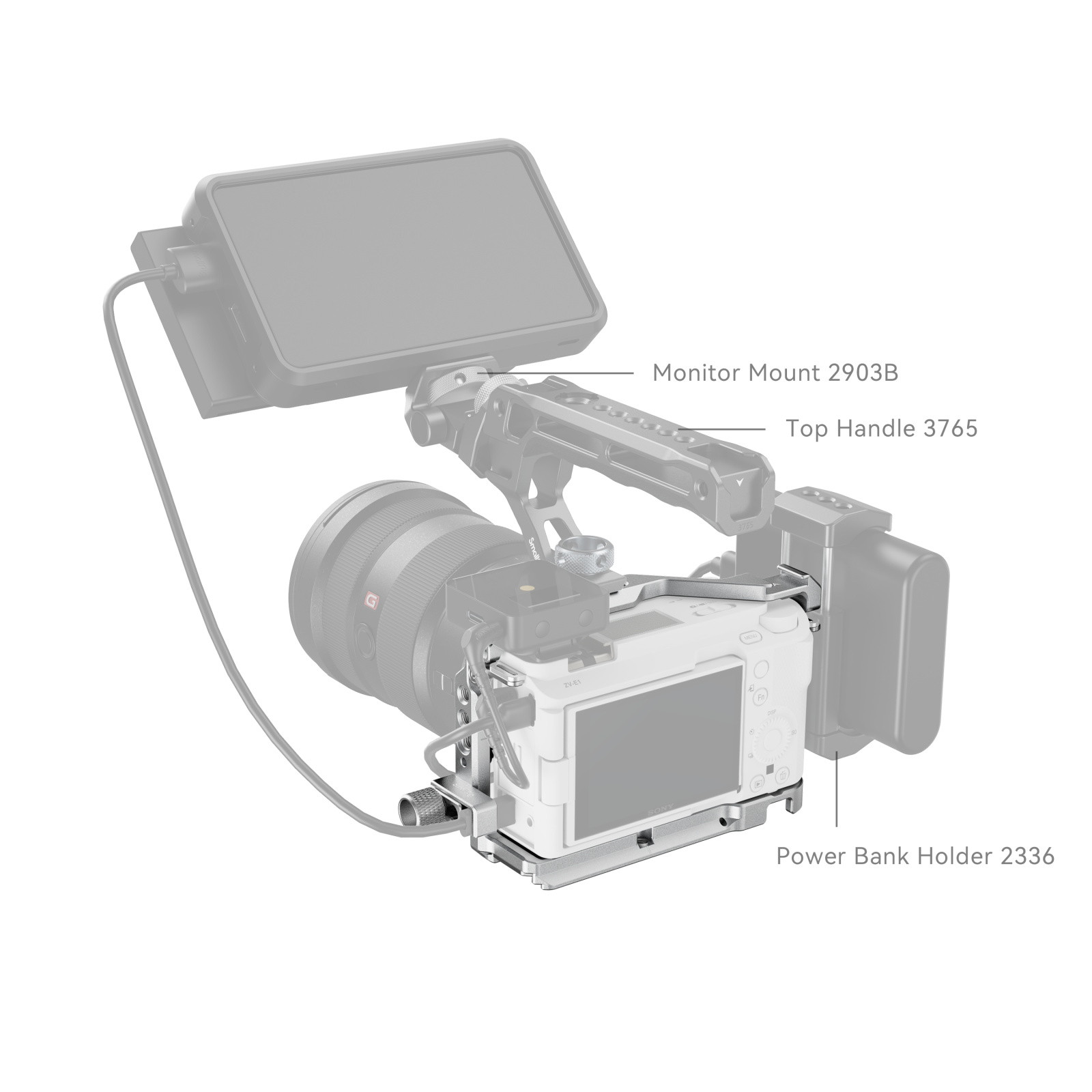 SmallRig ZV-E1 Cage for Sony ZV-E1, Full Camera Cage for Sony Alpha ZV-E1,  Built-in Quick Release Plate for Arca-Swiss and Cold Shoe Mounts - 4256