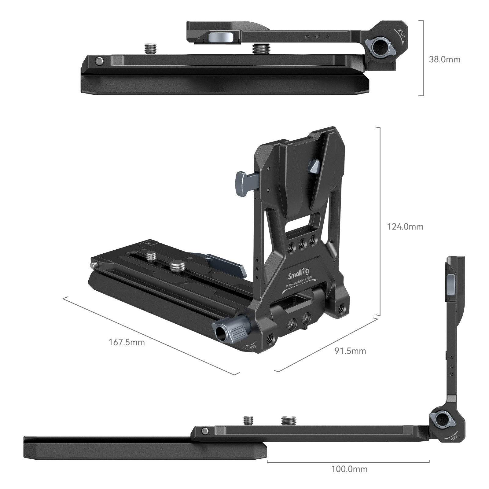 SmallRig V-Mount Battery Mount Plate Kit for Cinema Cameras 4323