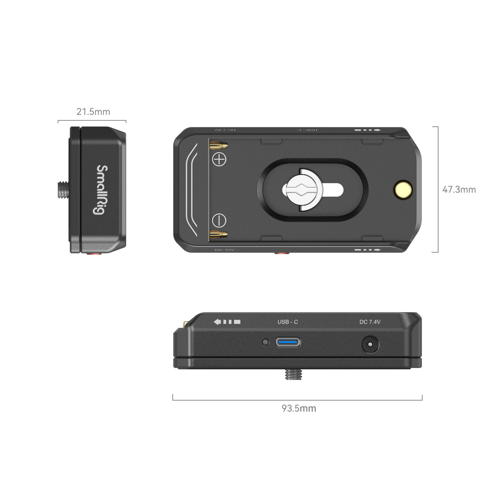 SmallRig NP-F Battery Adapter Mount Plate Kit for Canon EOS R5 / R5C and BMPCC 4K / 6K  (Advanced Edition) 4340