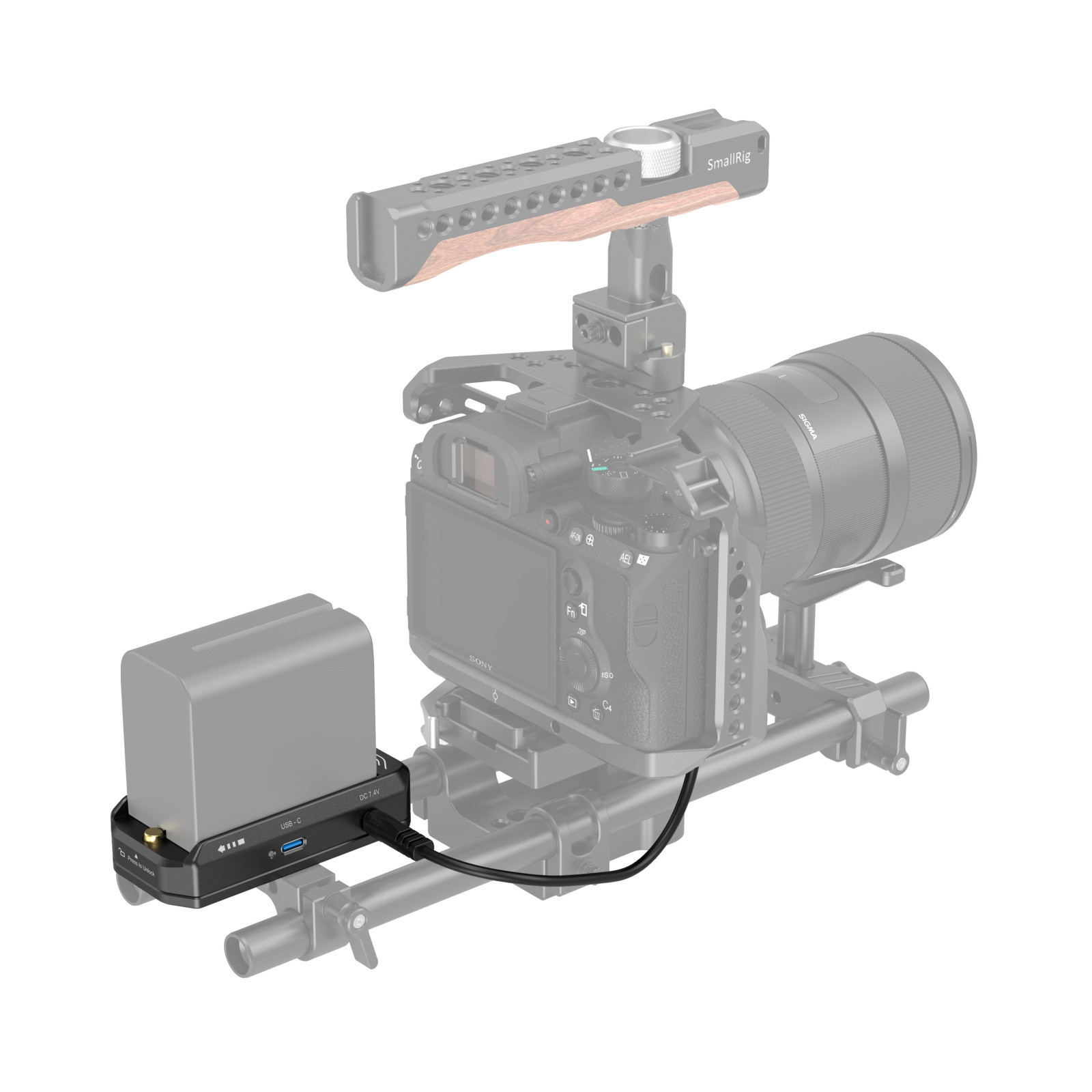 Piastra Adattatore SMALLRIG NP-F Per Batterie Sony | Uscite 12V E 7.4V, Indicatore LED, Per Fotocamere E Accessori