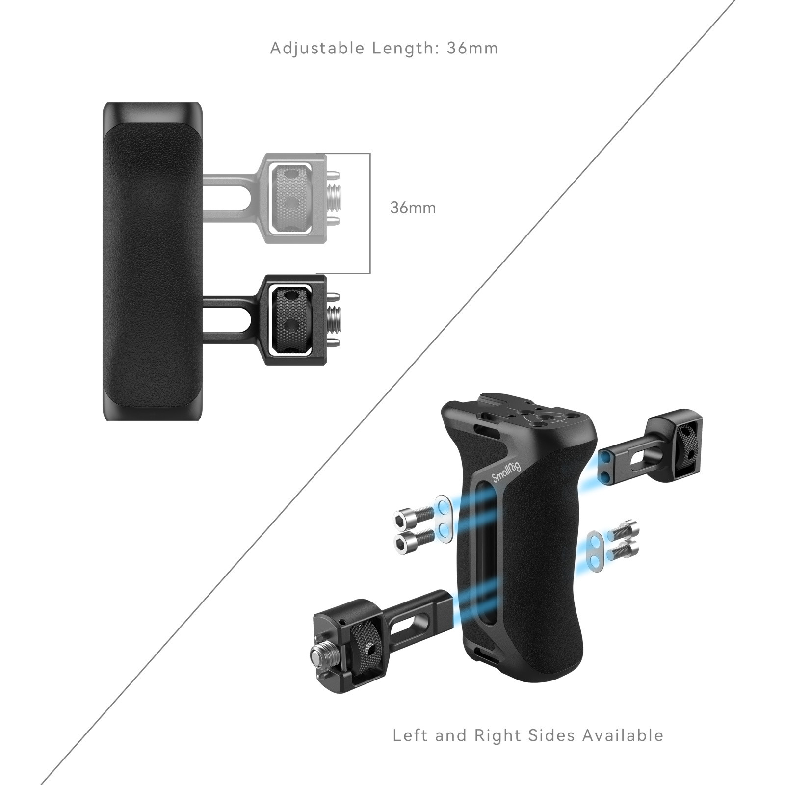 SmallRig Side Handle with Two-in-One Locating Screw 4346