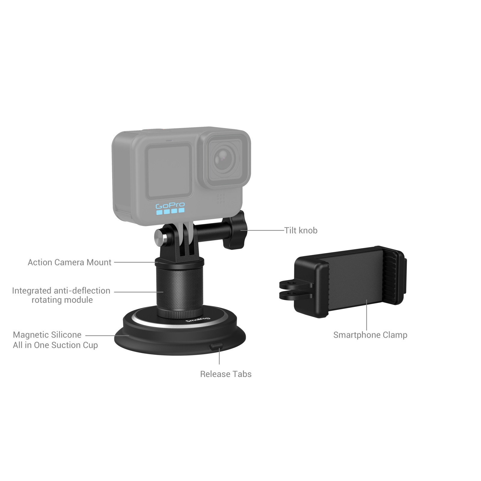 SmallRig Suction Cup Mounting Support for Action Cameras 4347