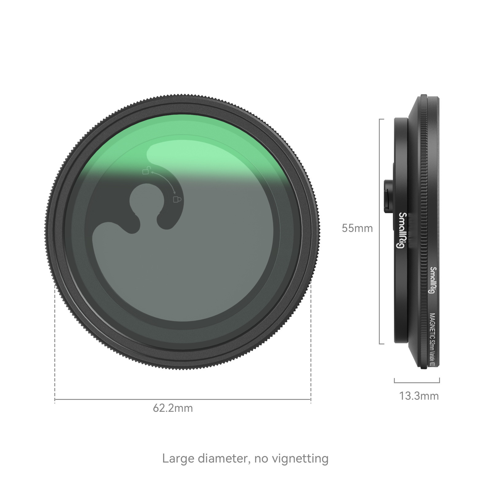 SmallRig MagEase Magnetic VND Filter Kit ND2-ND32 (1-5 Stop) with M-mount Filter Adapter 52mm 4386B