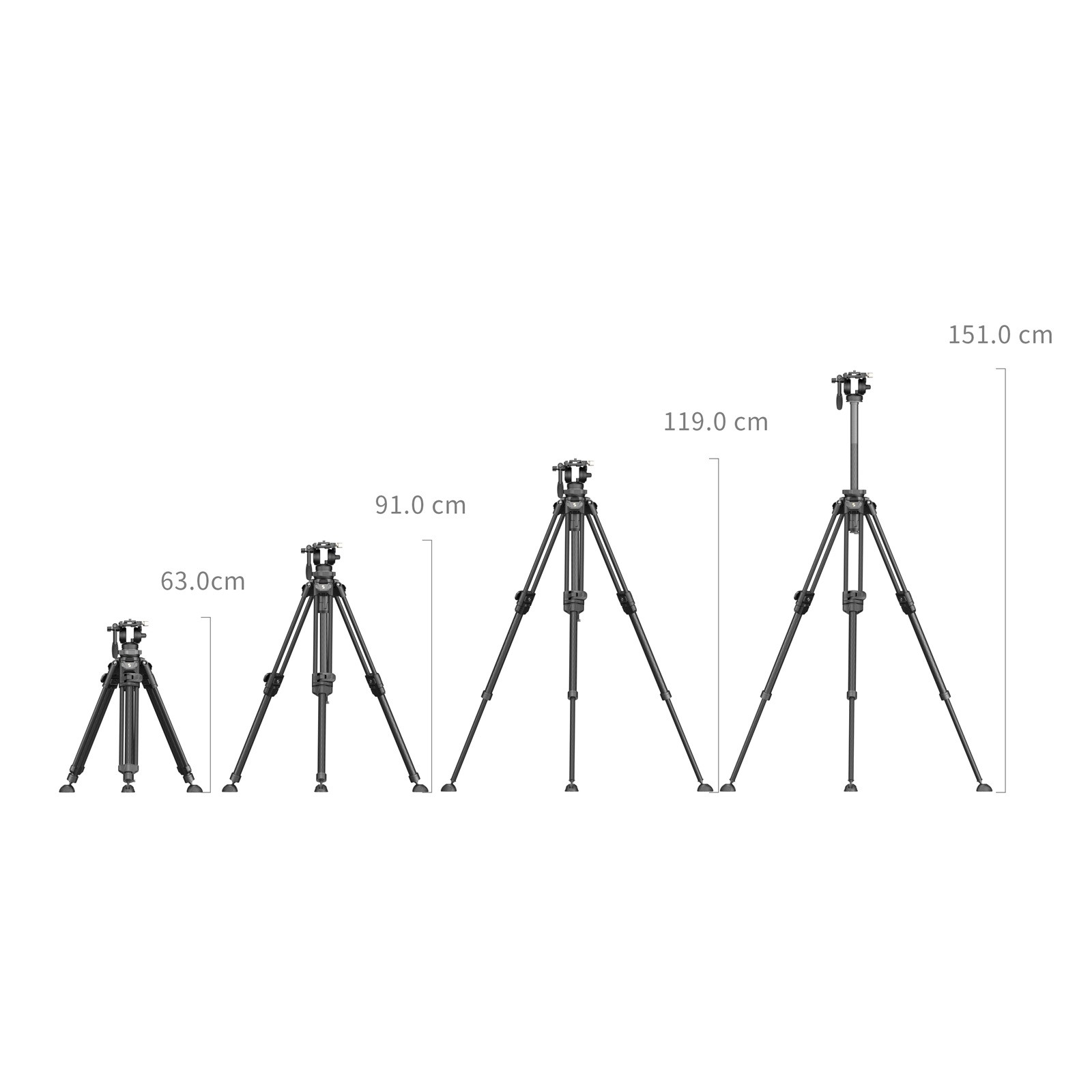 SmallRig Lightweight Video Carbon Fiber Tripod Kit AD-50 Pro 4420