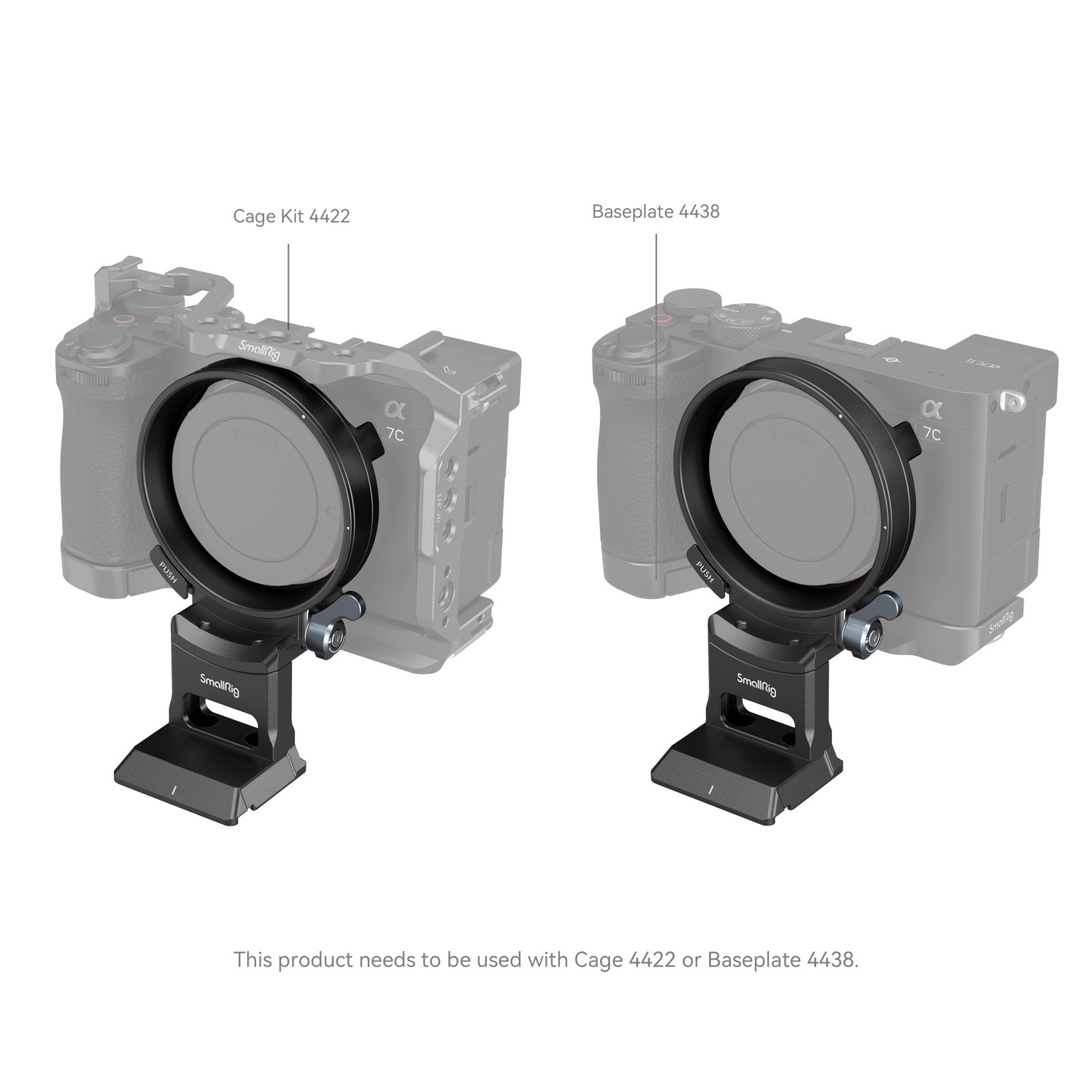 SmallRig Horizontal-to-Vertical Mount Plate for Sony Alpha 7C II / Alpha 7CR 4424