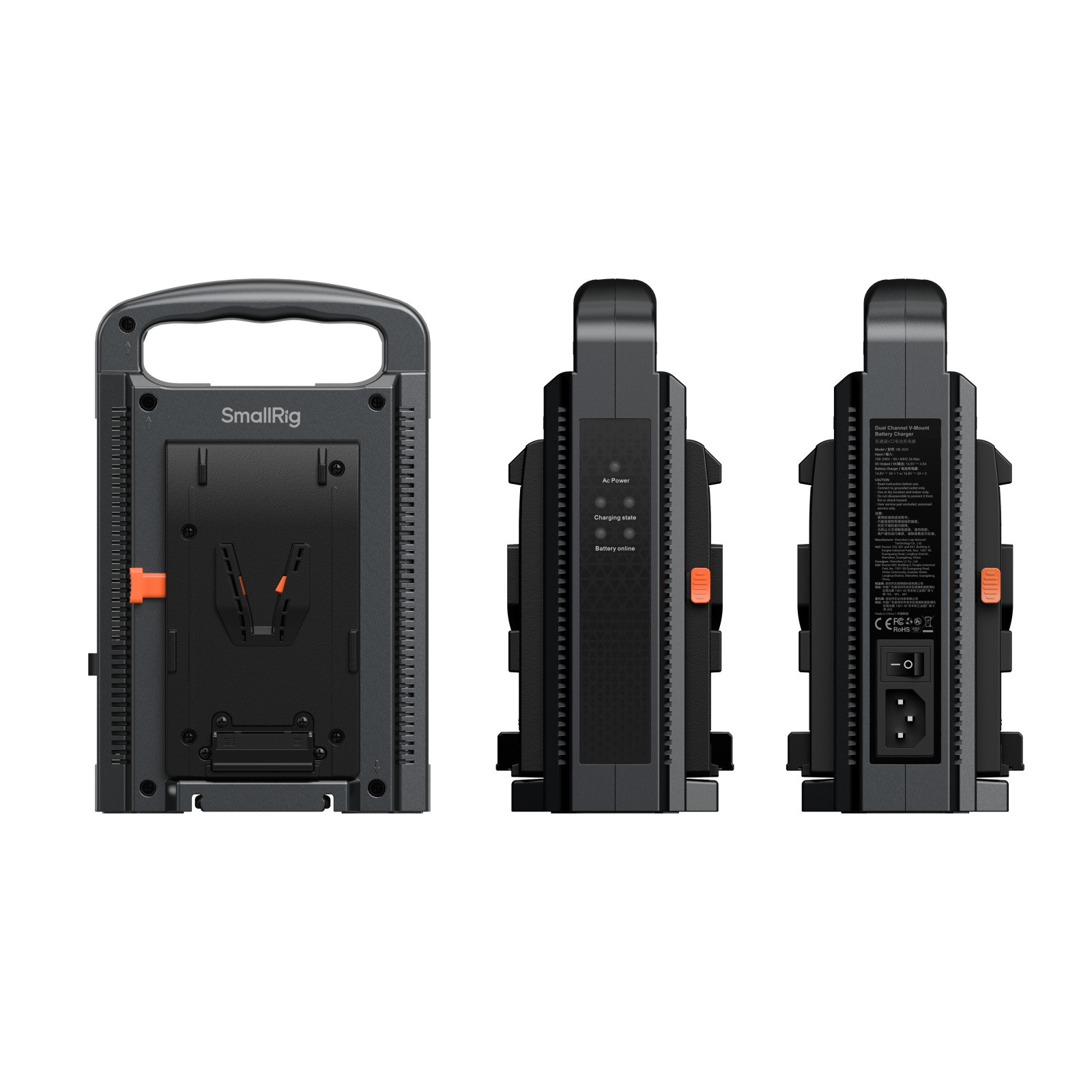 SmallRig Dual Channel V-Mount Battery Charger (American Standard) 4450
