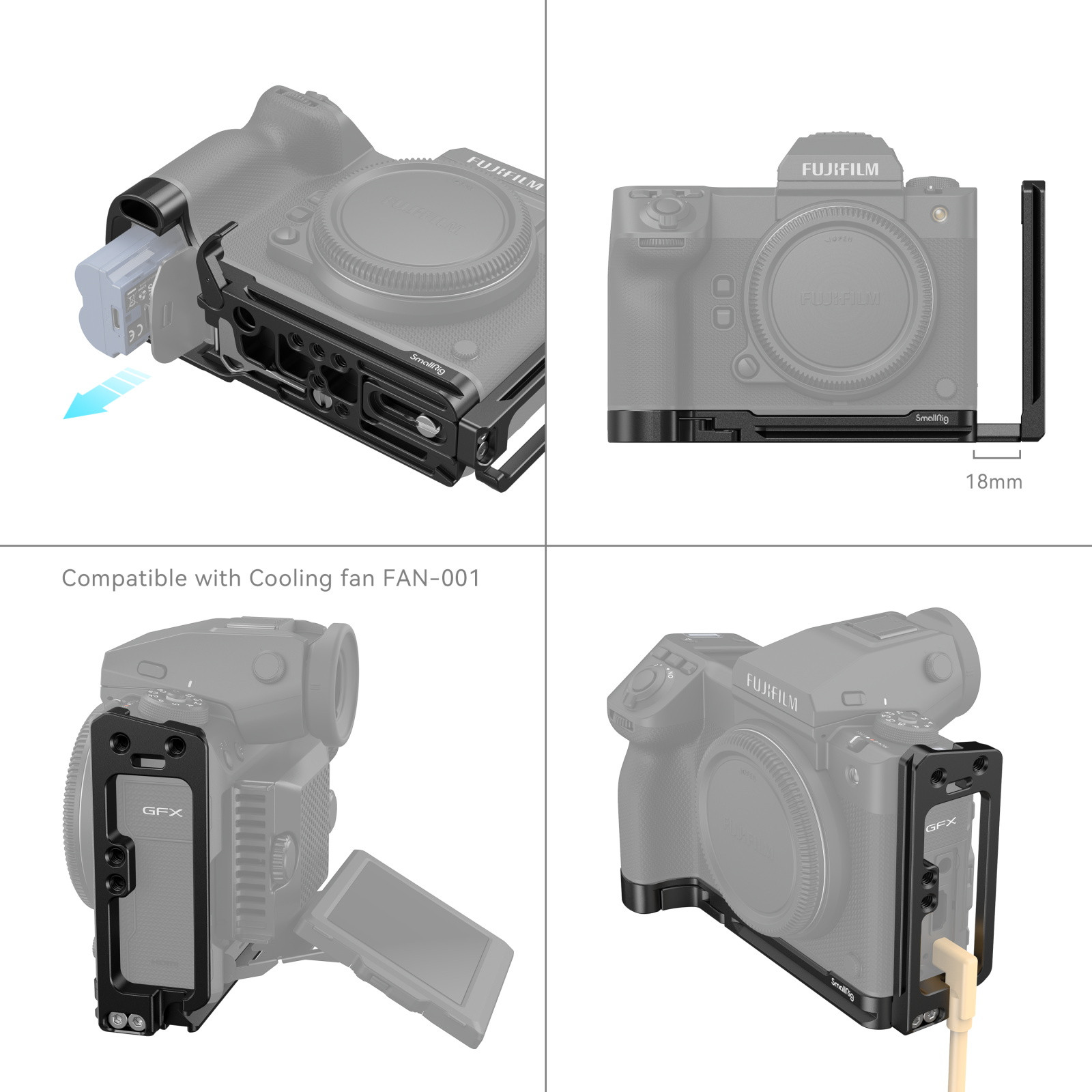 SmallRig Dedicated L Bracket for FUJIFILM GFX100 II 4514