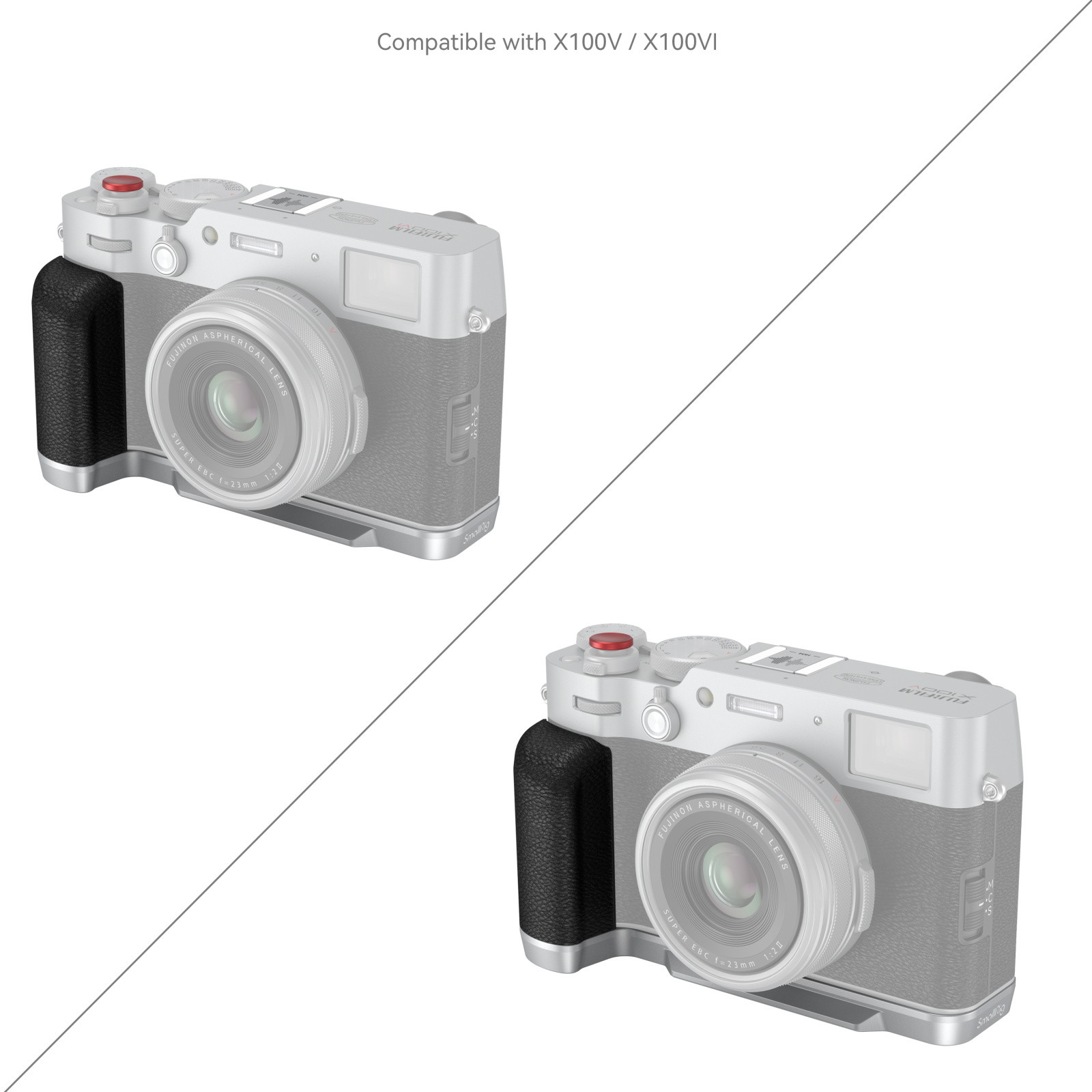 SmallRig L-Shape Mount Plate with Handle for FUJIFILM X100VI / X100V (Sliver) 4555B