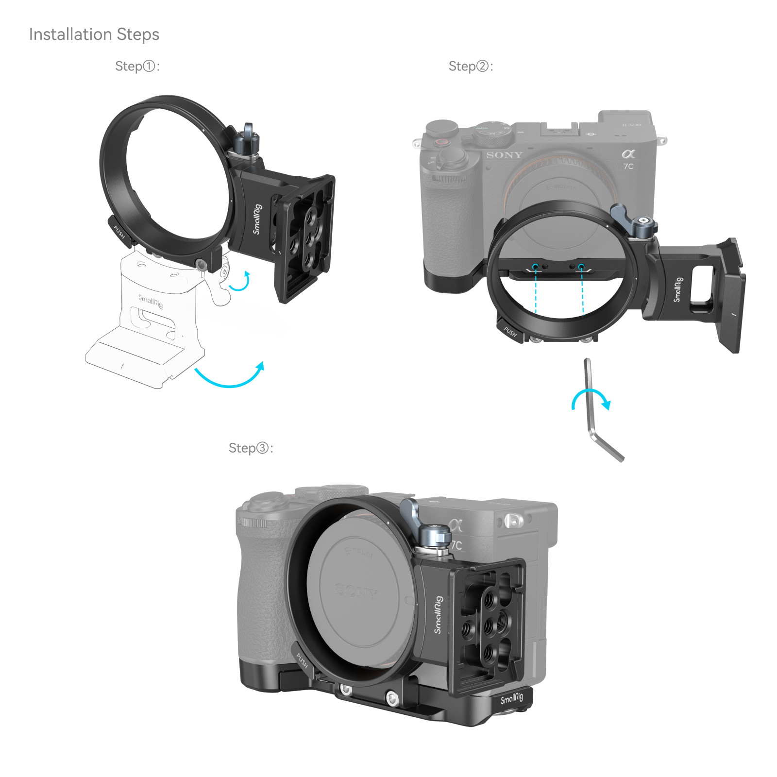 SmallRig Horizontal-to-Vertical Mount Plate Kit for Sony Alpha 7C II / Alpha 7CR 4570
