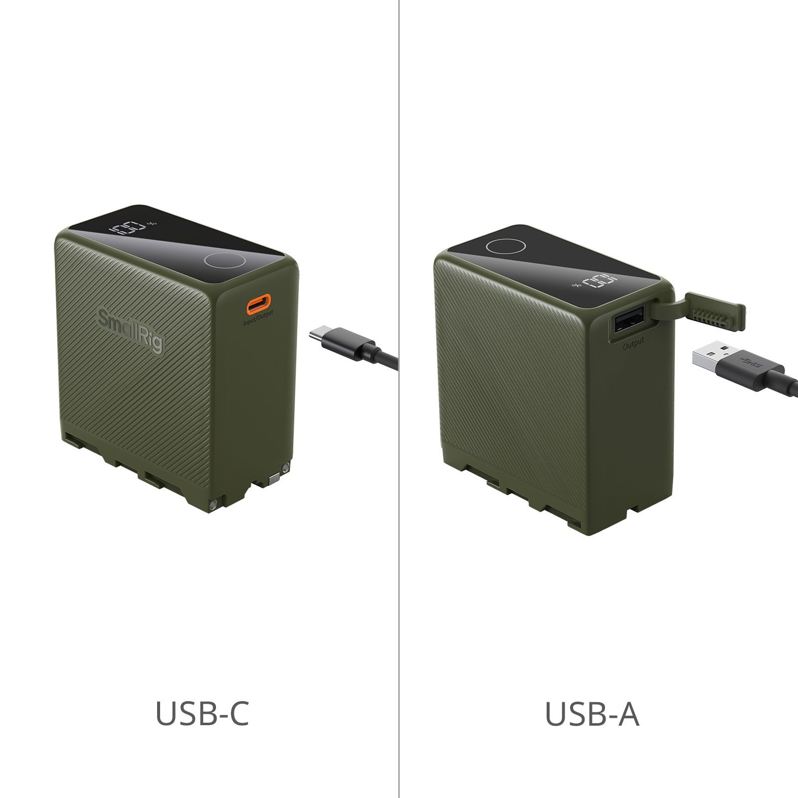 SmallRig USB-C Rechargeable Camera Battery for Sony NP-F970 (Green) 4577