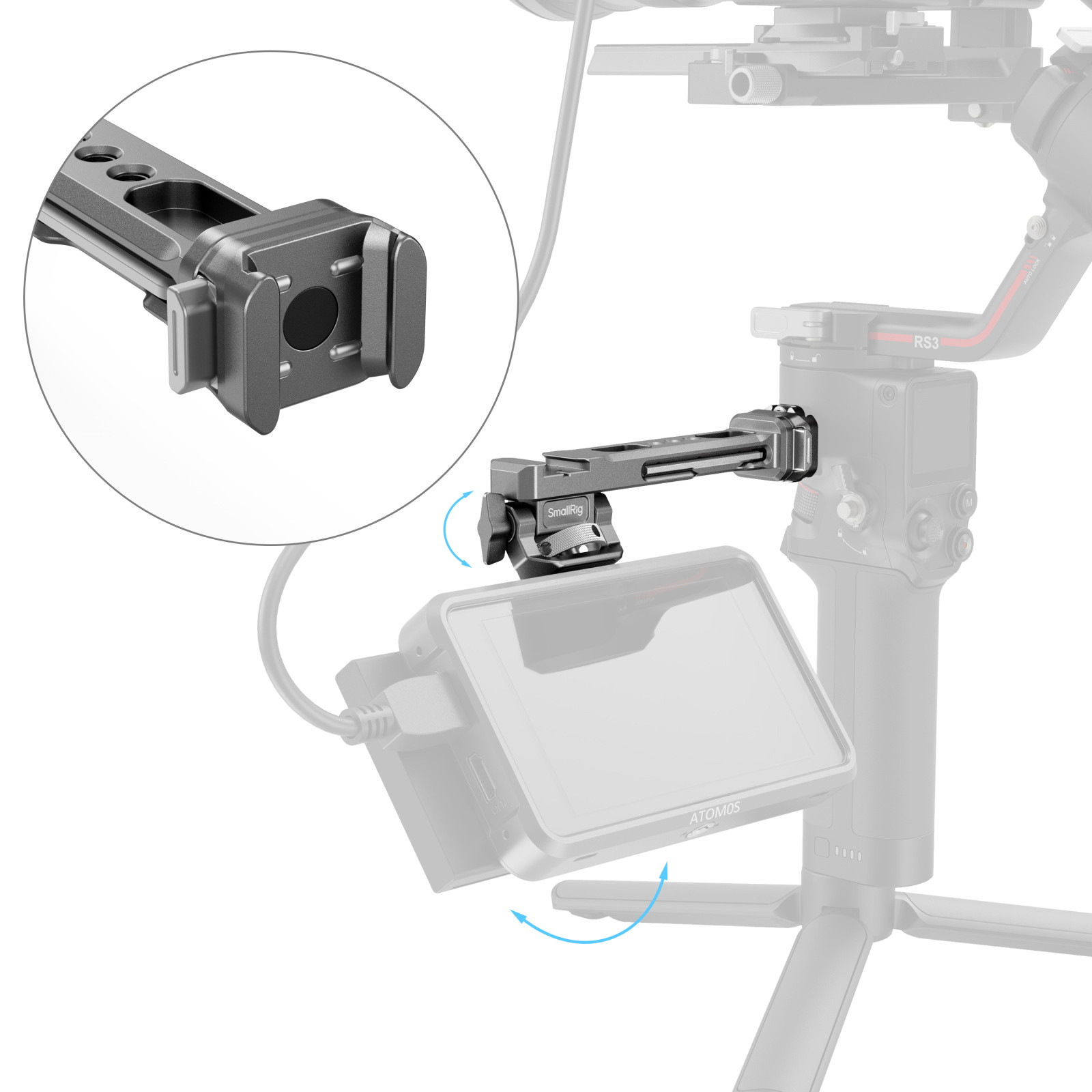 SmallRig "HawkLock" H21 Monitor Support for DJI Stabilizers 4637