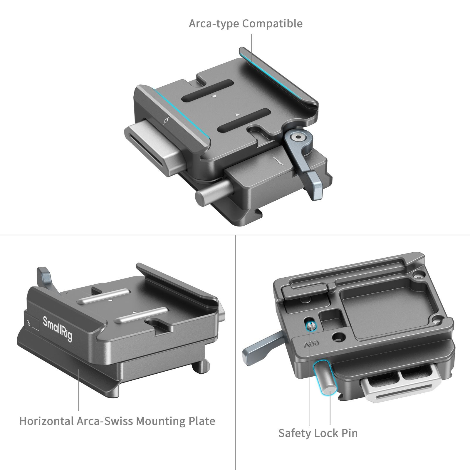 SmallRig "HawkLock" H38 Arca-Type Quick Release Plate for DJI Stabilizers 4639