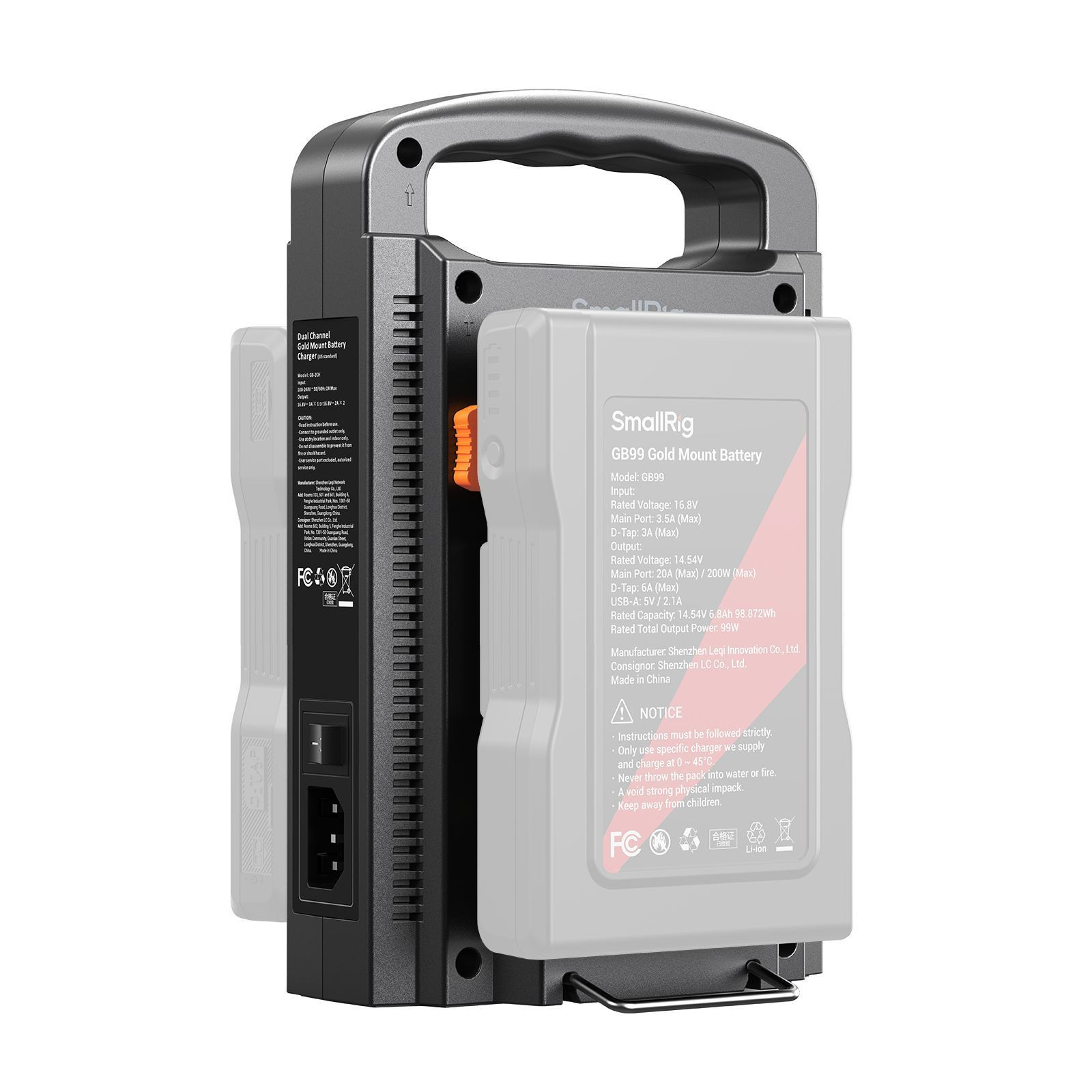 SmallRig Dual Channel Gold Mount Battery Charger (US standard) 4679