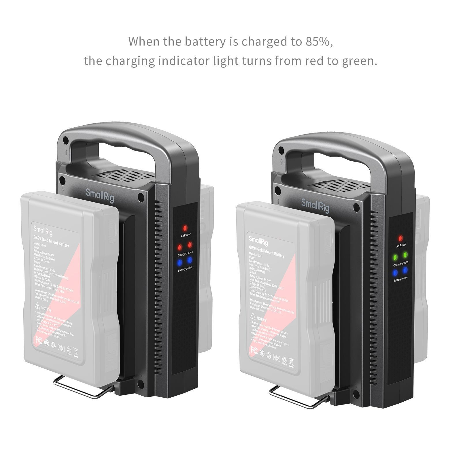 SmallRig Dual Channel Gold Mount Battery Charger (US standard) 4679