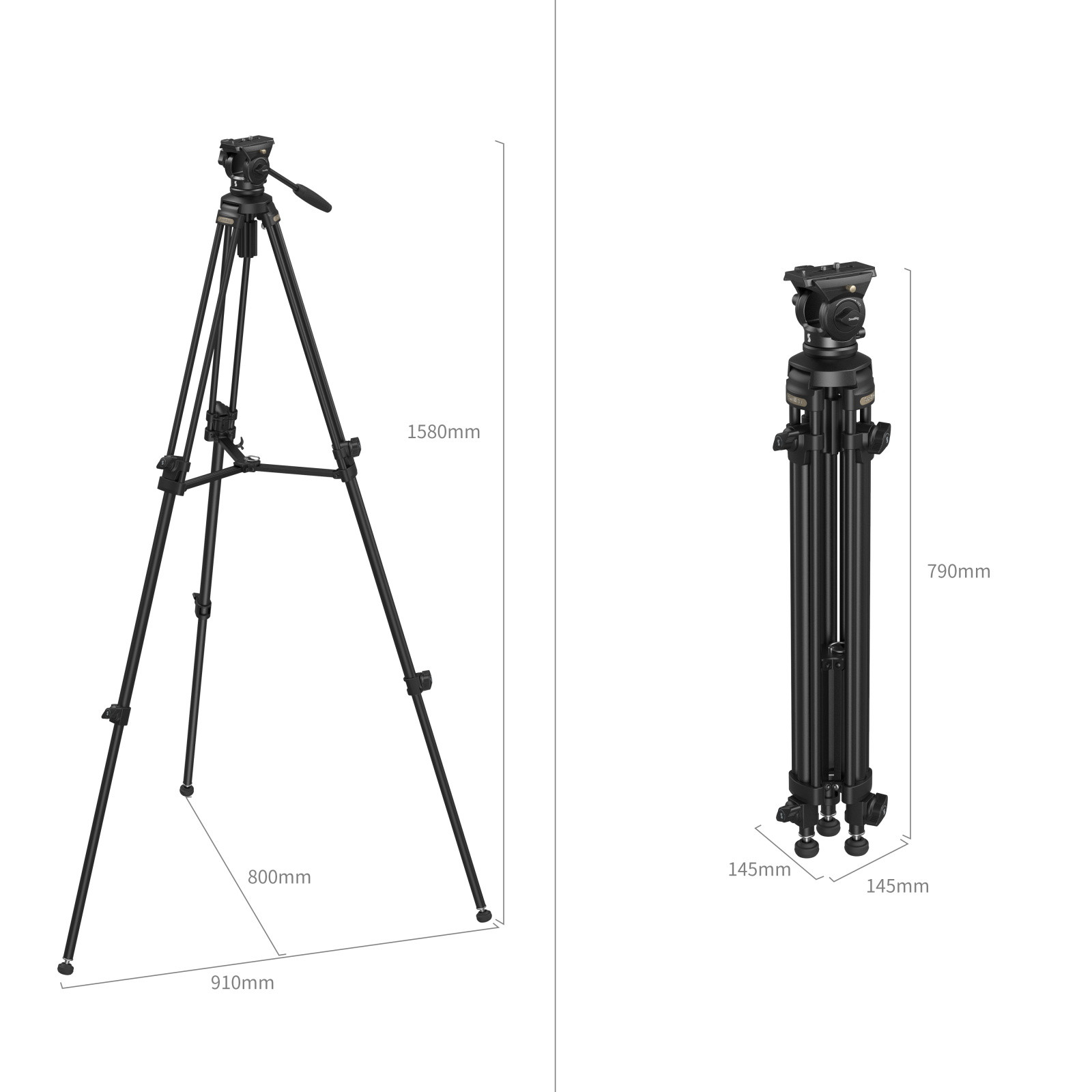 SmallRig Lightweight Video Tripod Kit AD-50 Lite 4684