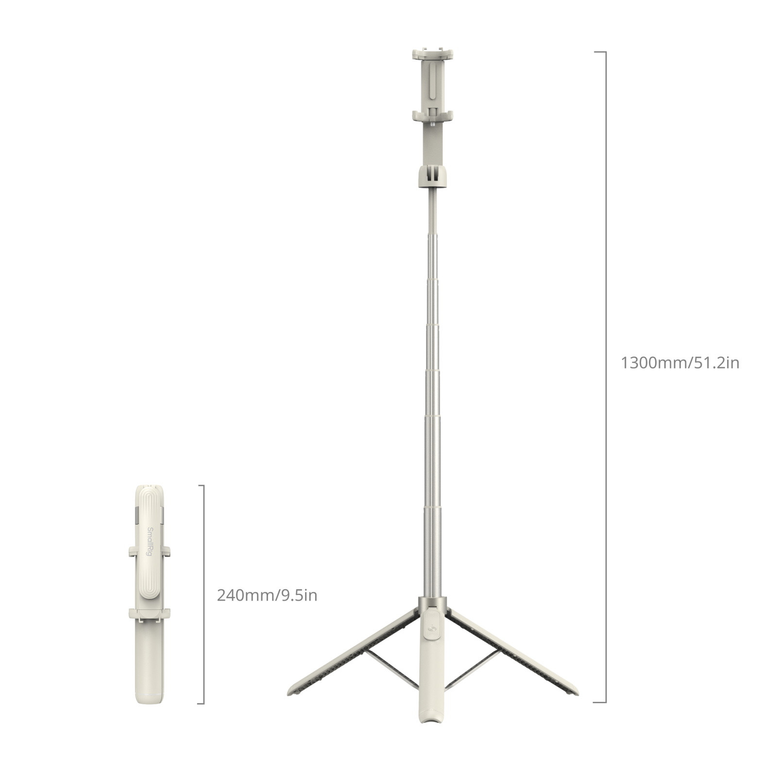 SmallRig Portable Selfie Stick Tripod ST-25 White 4730