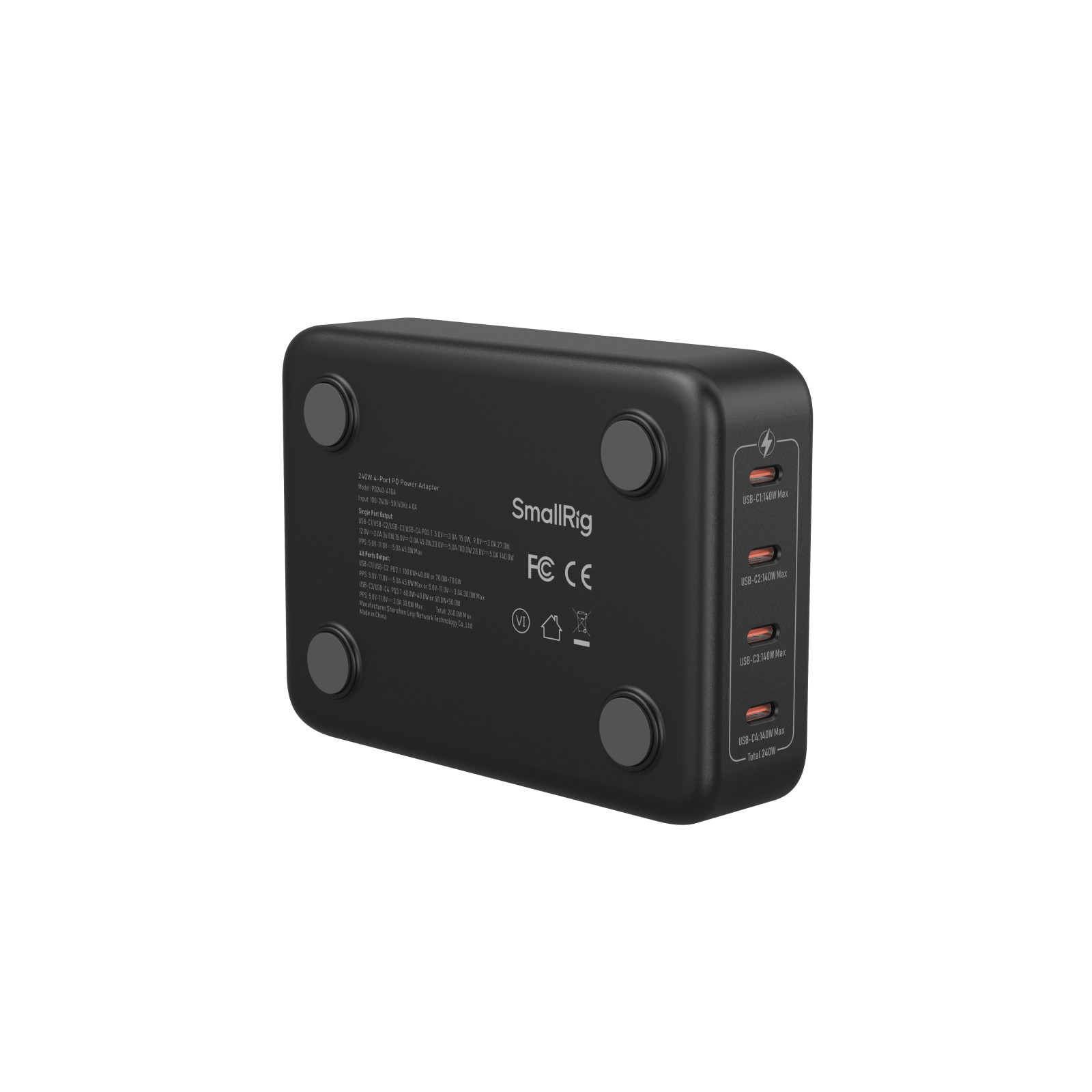 SmallRig 240W 4-Port PD Power Adapter (UK Standard) 4753