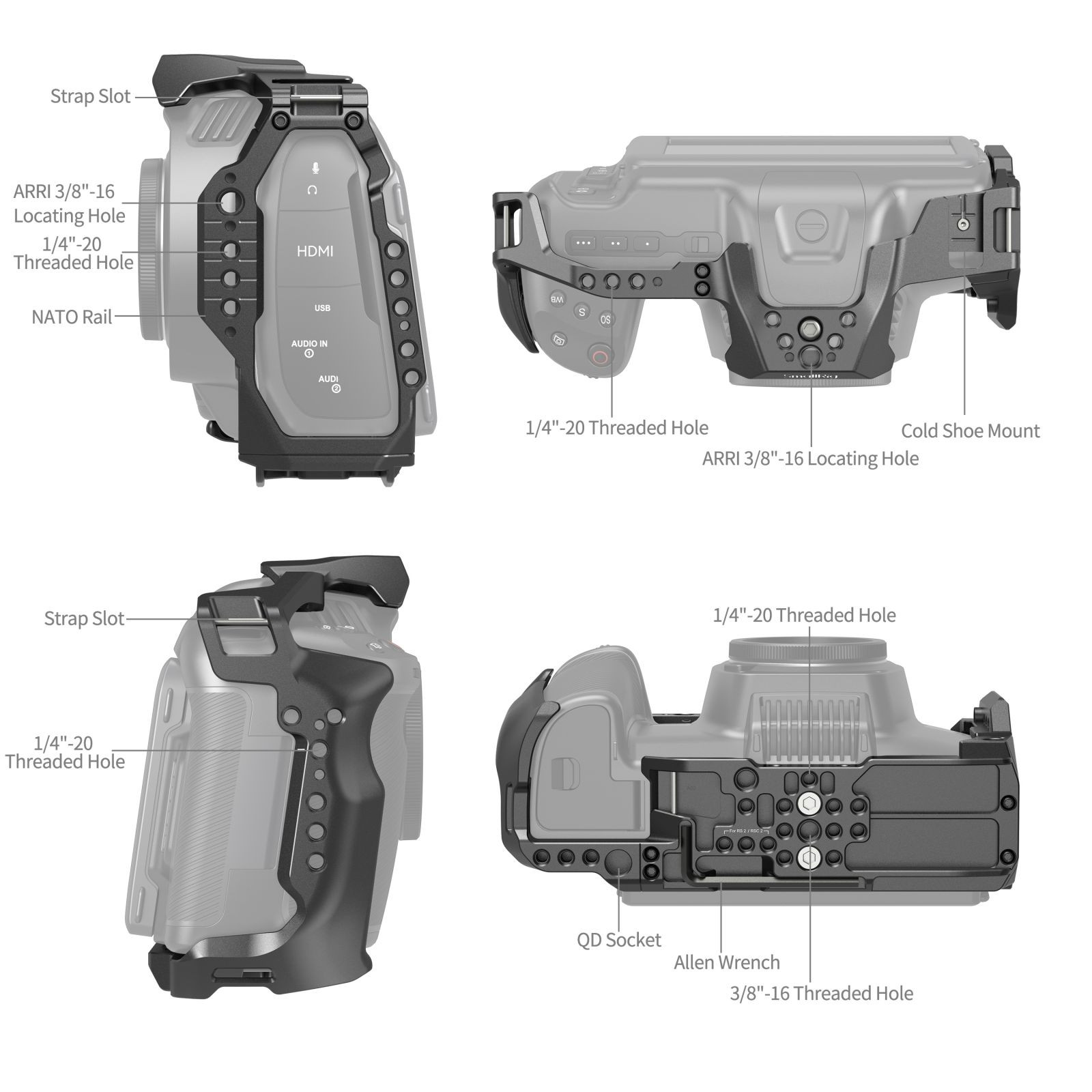 SmallRig Camera Cage for Blackmagic Design Cinema 6K (Full SmallRig Camera Cage for Blackmagic Design Cinema 6K (Full
