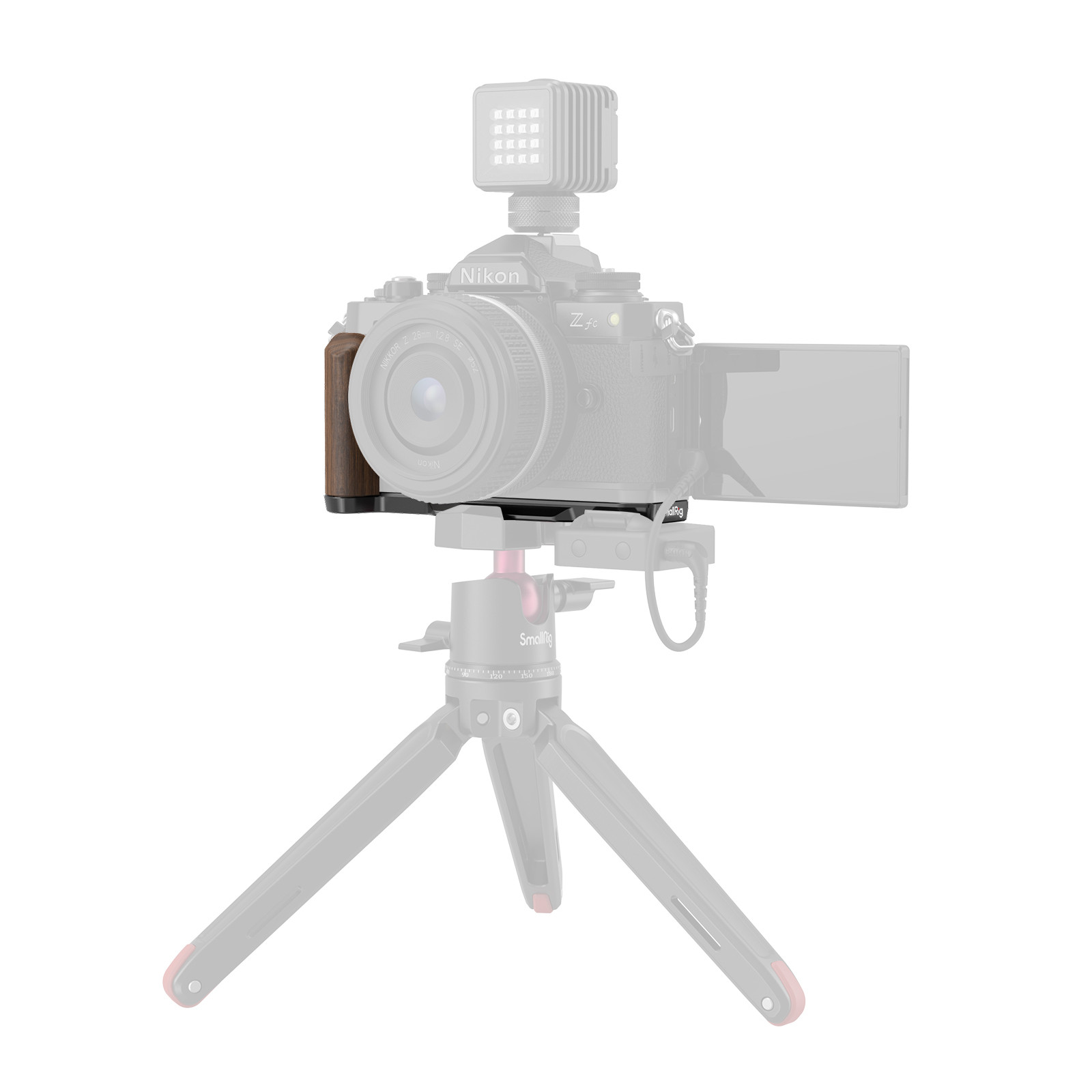 SmallRig Wooden L-Shape Grip for Nikon Z fc (Black) 4802