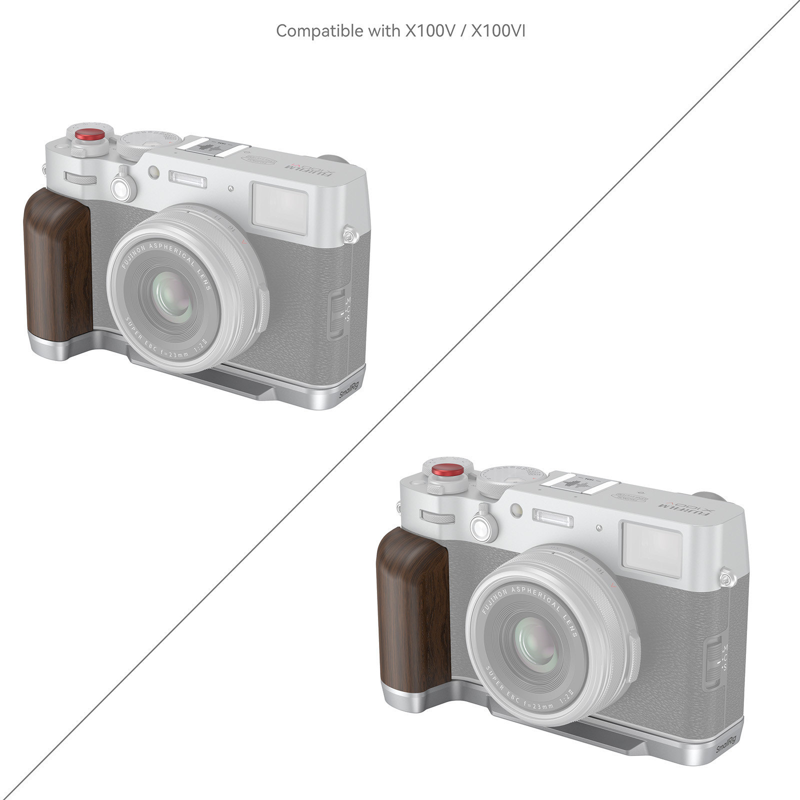 SmallRig Wooden L-Shape Grip for FUJIFILM X100VI / X100V (Sliver) 4804