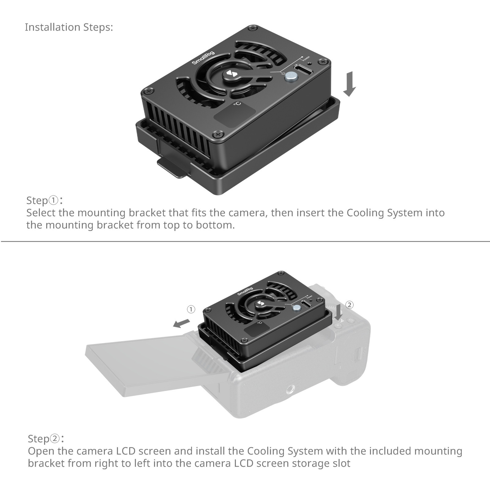 SmallRig Cooling Fan for Sony / Canon / FUJIFILM Selected