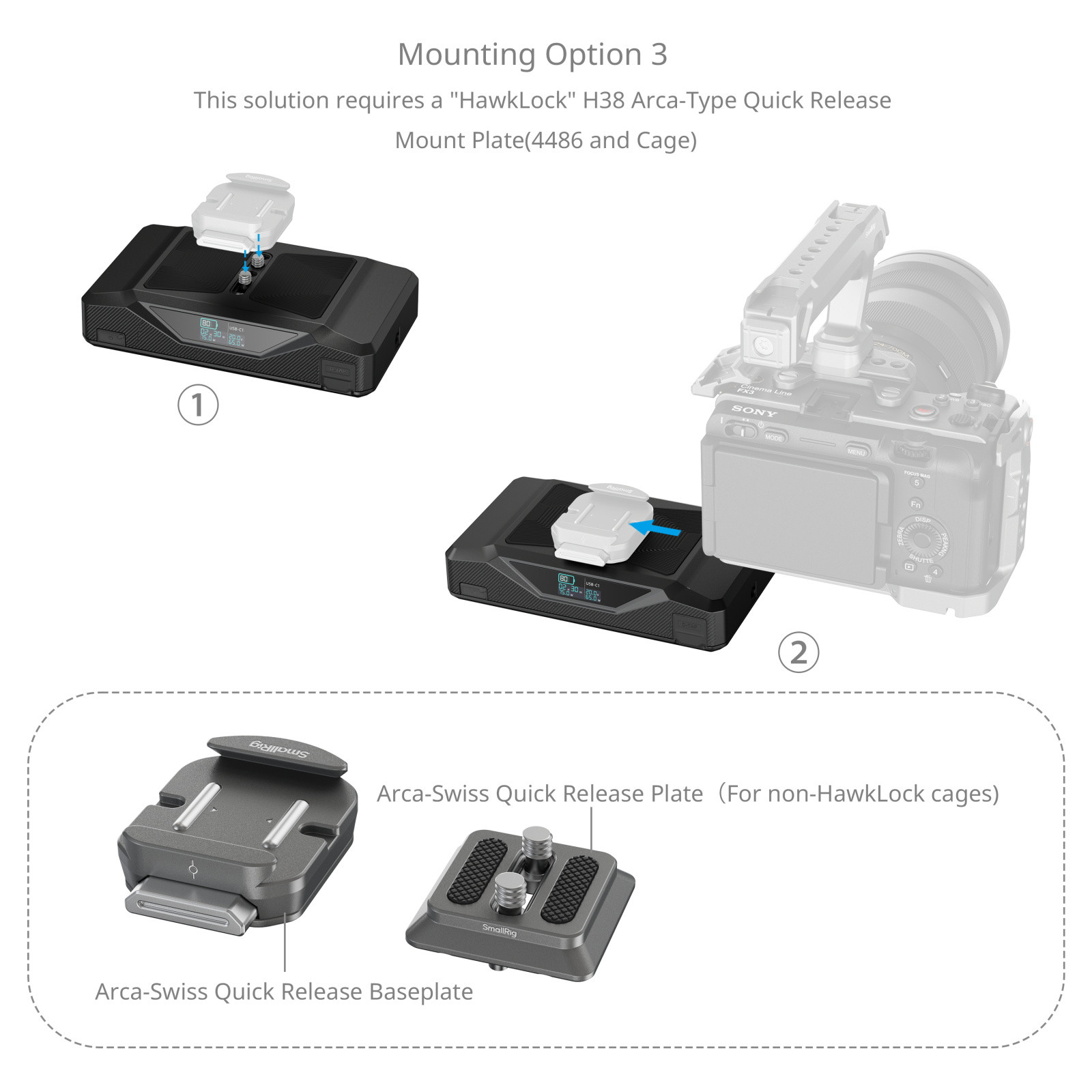 SmallRig CB75 Camera Base Battery 4826