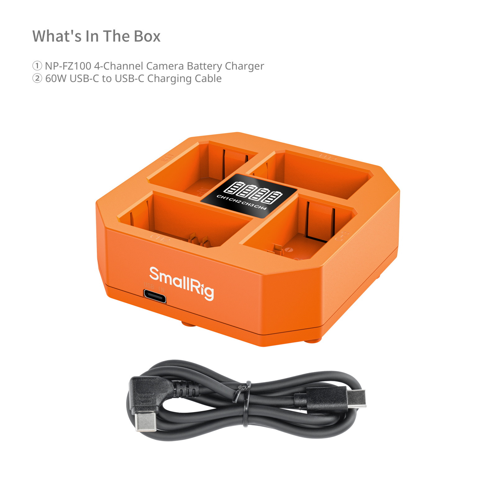 SmallRig 4-Channel Camera Battery Charger for Sony NP-FZ100 4839