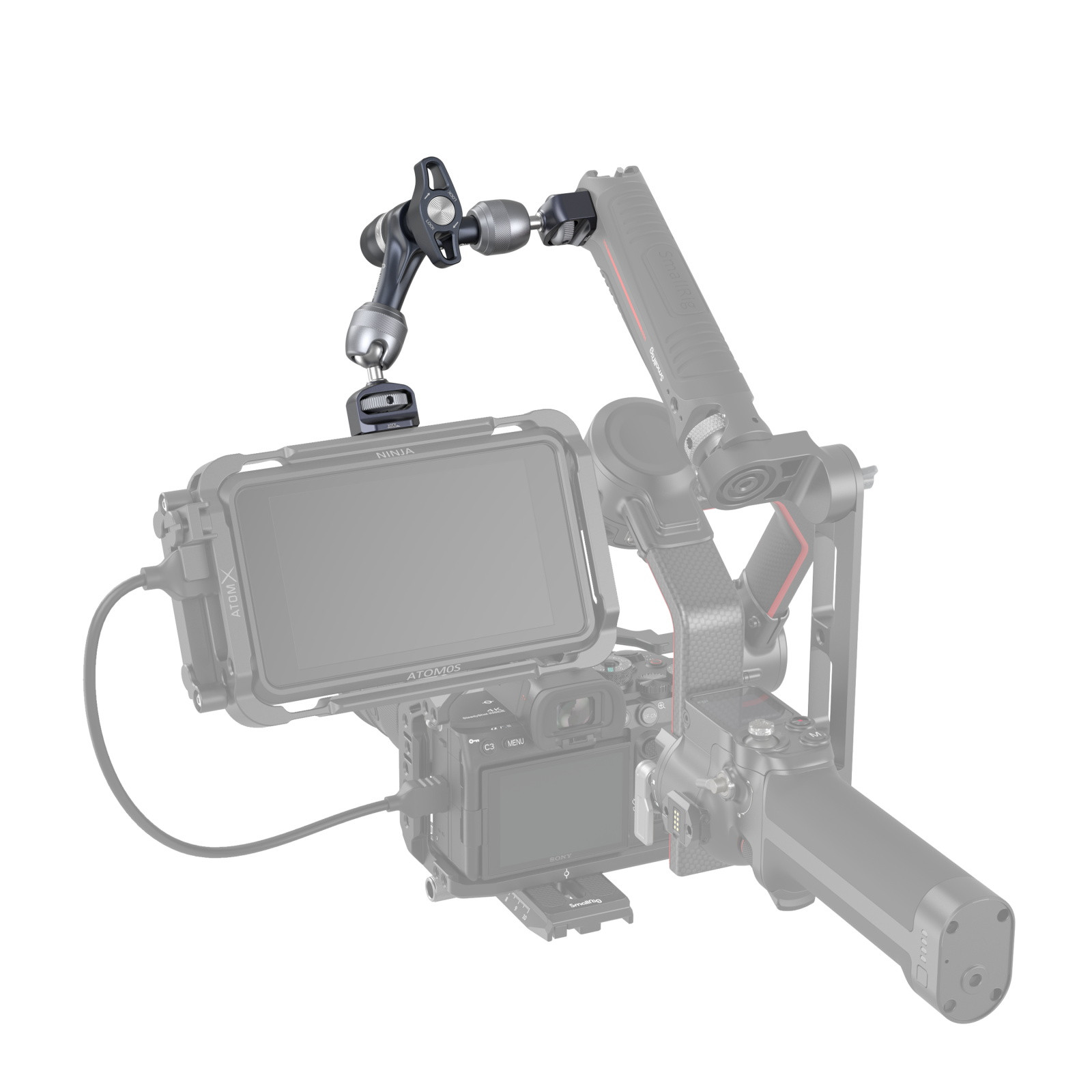 SmallRig Rosette Magic Arm (7") with 3/8”-16 ARRI Locating Screw 4899