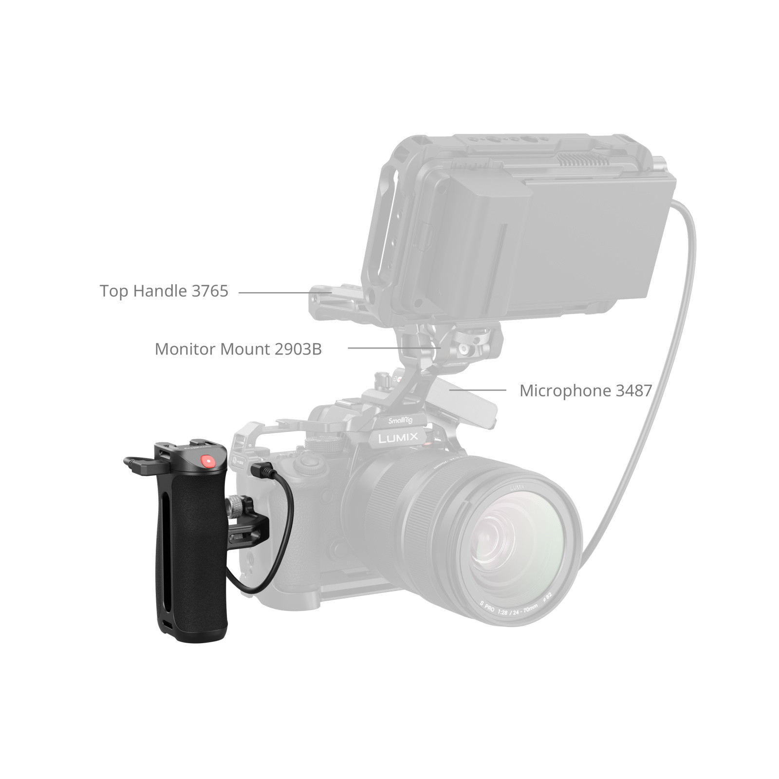 SmallRig Side Handle with Rec Trigger (1/4"-20 Screws) 4928