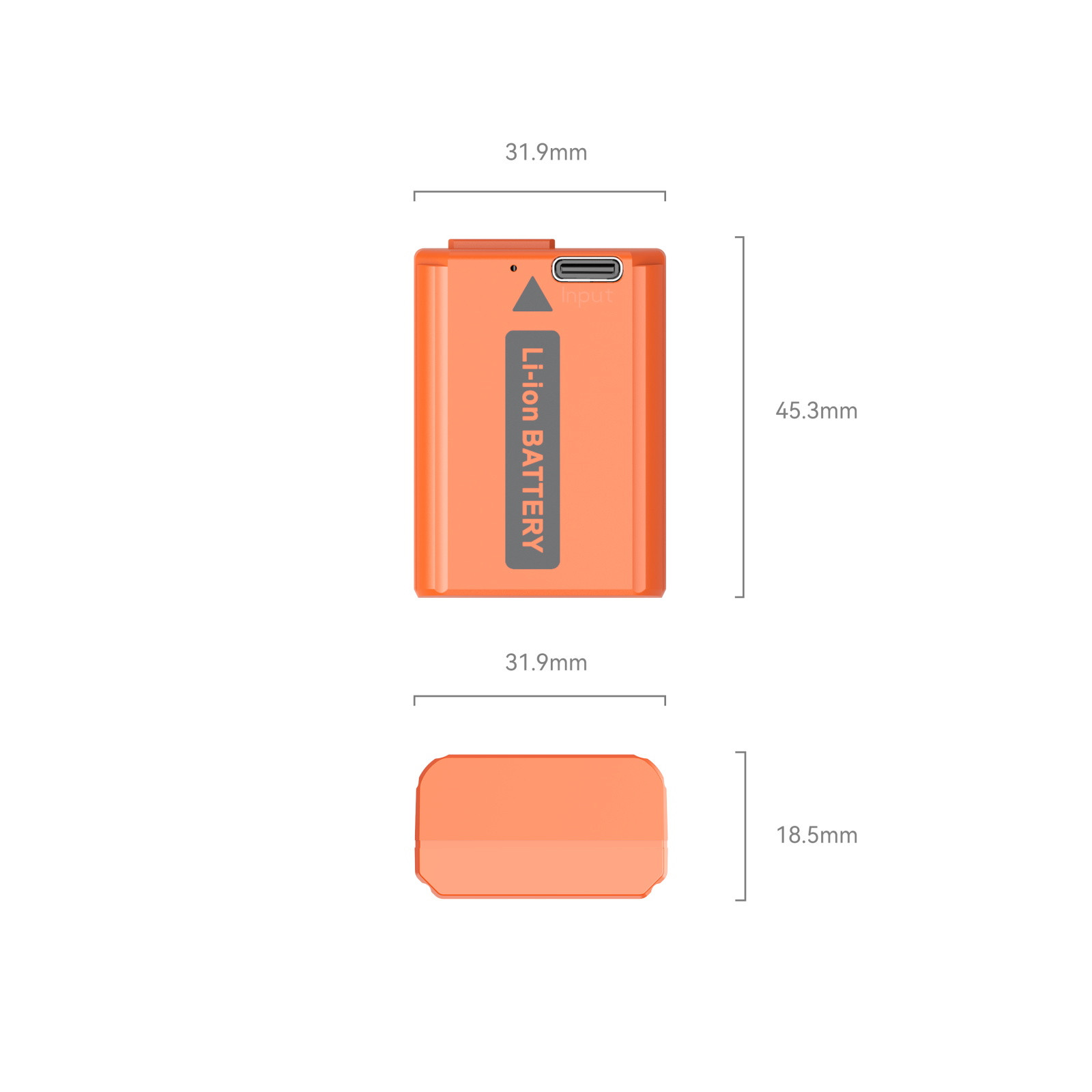 SmallRig USB-C Rechargeable Camera Battery for Sony NP-FW50 (Orange) 4965