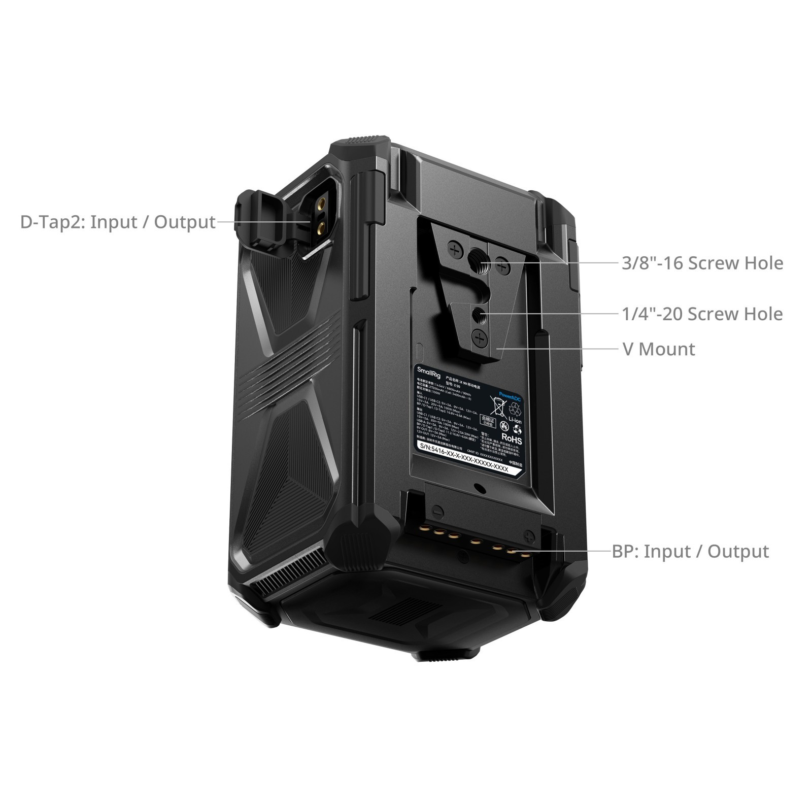 SmallRig X-Touch Smart Triple-Proof V-Mount Battery X99 4984