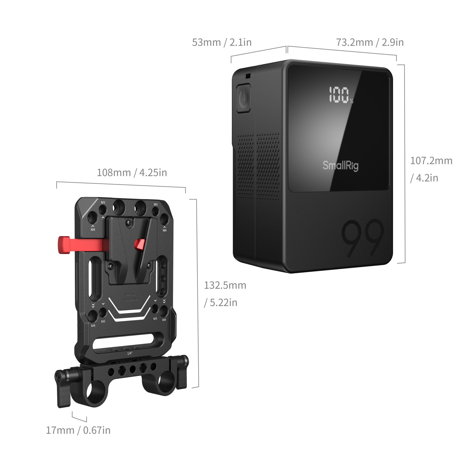 SmallRig VB99 mini V Mount Battery (Kit) 5049
