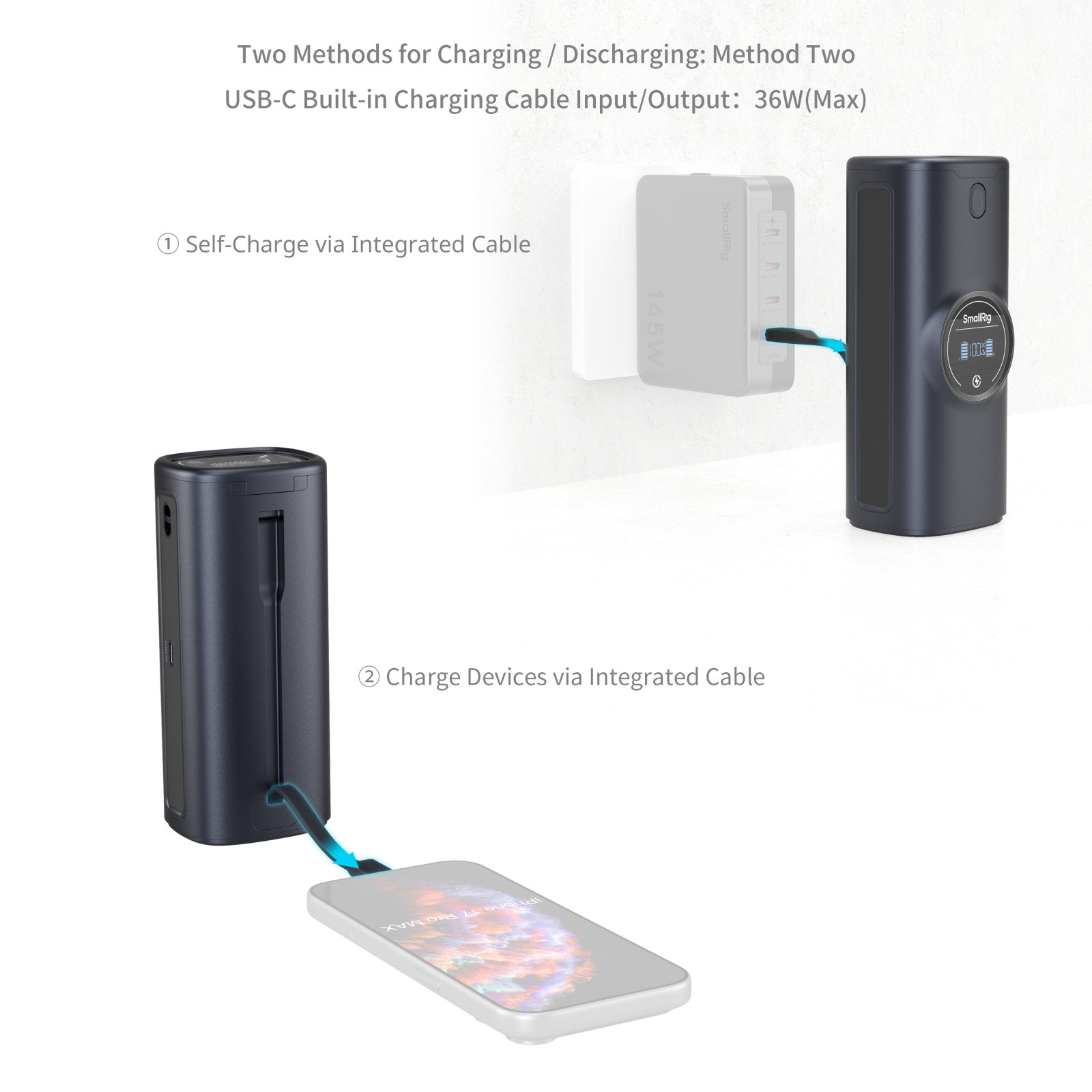 SmallRig Power Bank Charger Case Kit for Nikon EN-EL15c Camera Batteries 5110