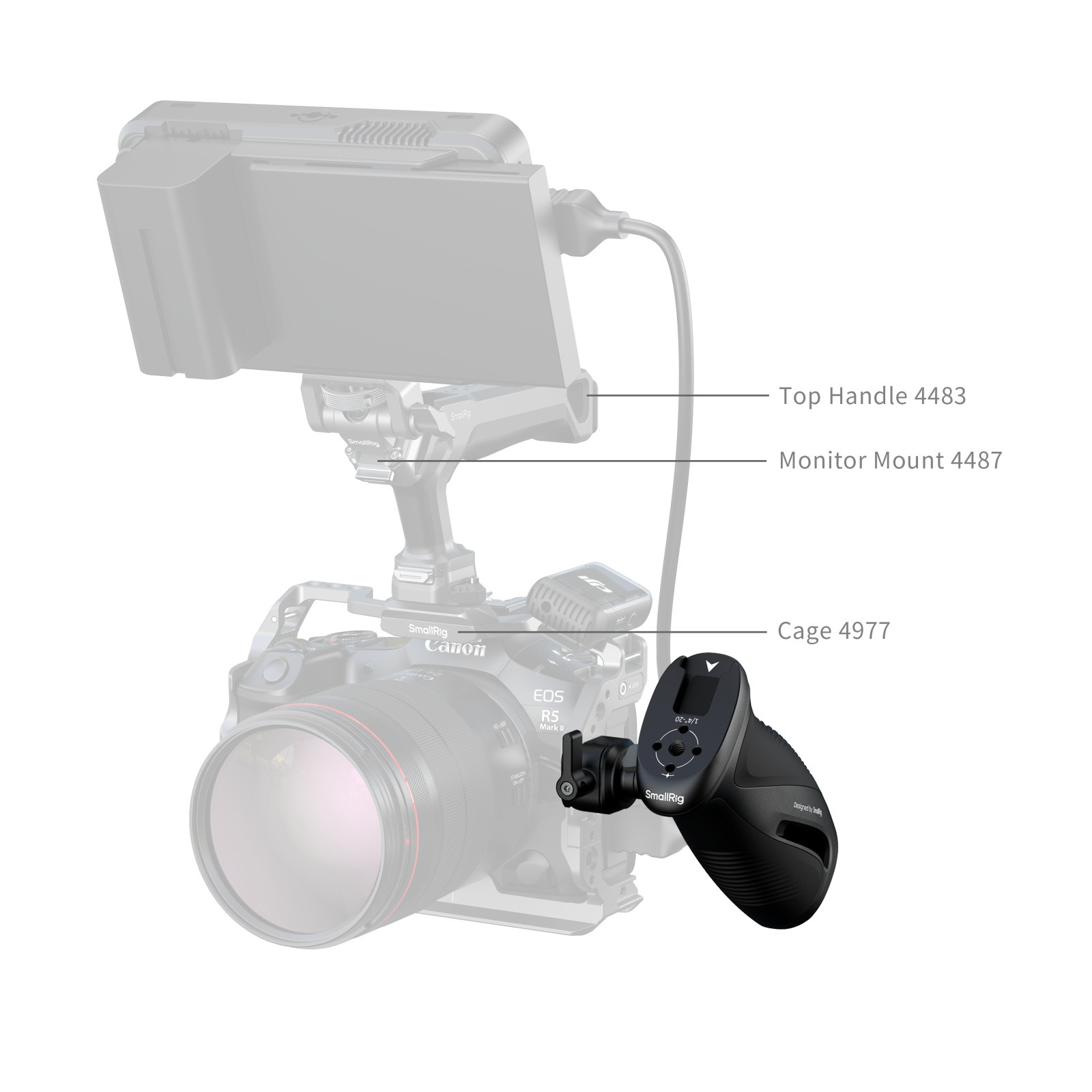 SmallRig Rotating Side Handle with NATO Clamp 5160
