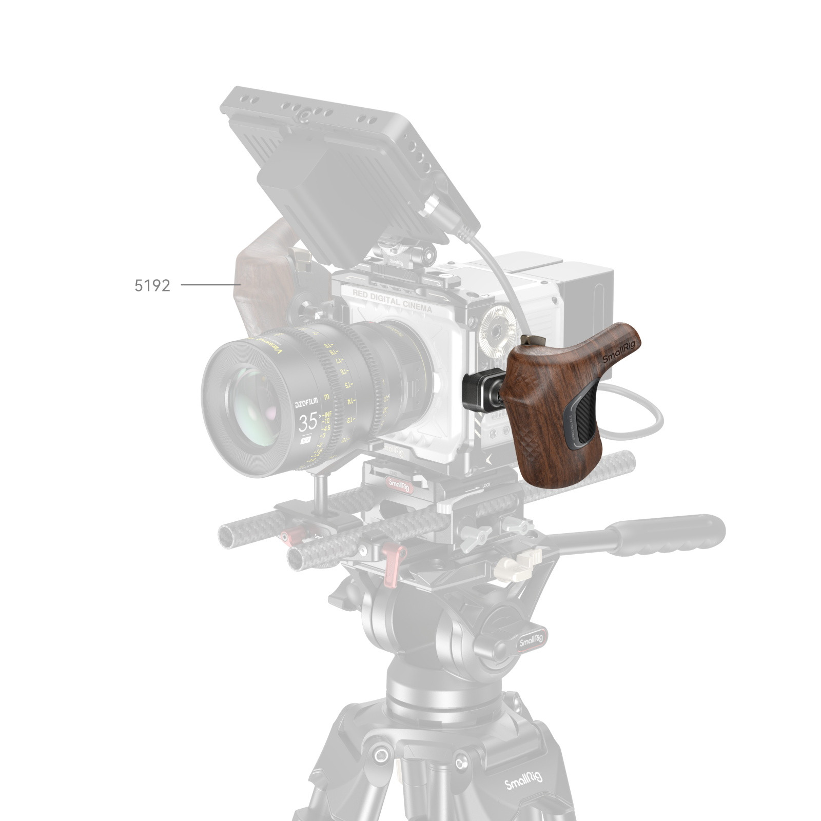 SmallRig "ImageGrip" Series Wooden Handle with NATO Clamp (Left Side) 5161