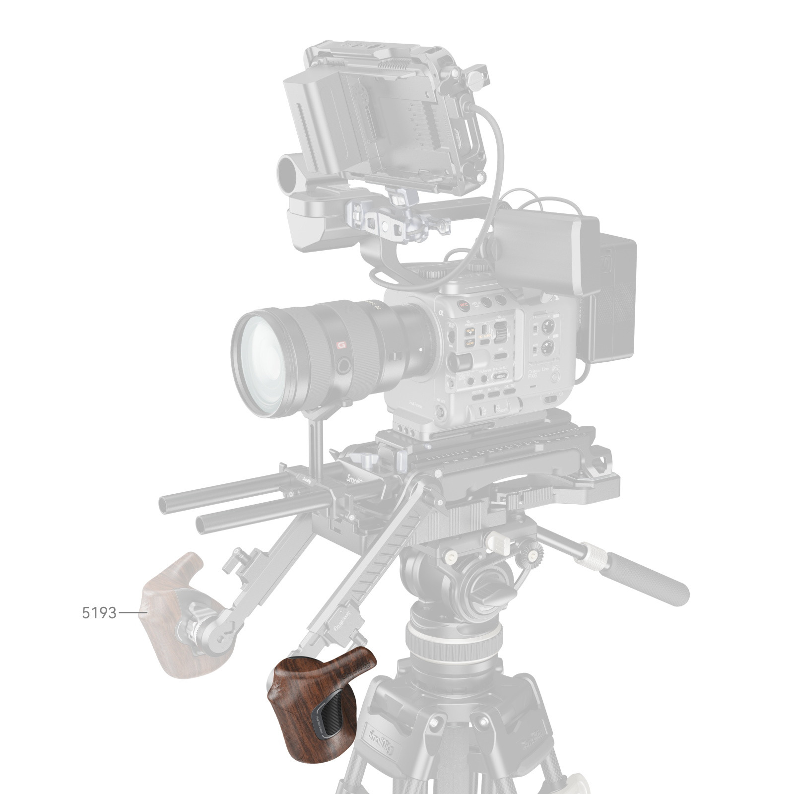 SmallRig "ImageGrip" Series Wooden Handle with ARRI Rosette (Left Side) 5162