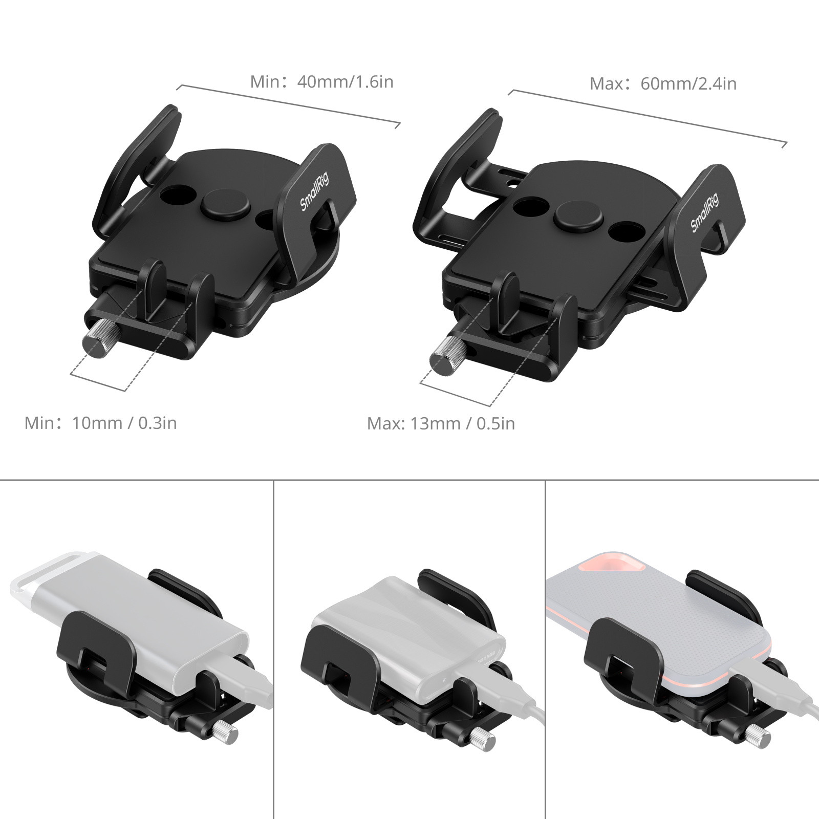 SmallRig Universal Mounting Clamp for External SSD 5196