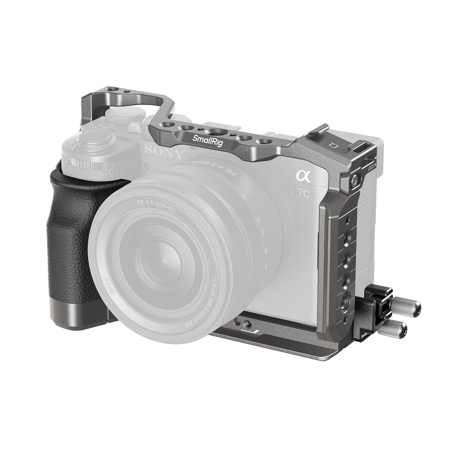 SmallRig “HawkLock” Quick Release Cage Kit with Silicone Handle for Sony Alpha 7C II / 7CR 5198