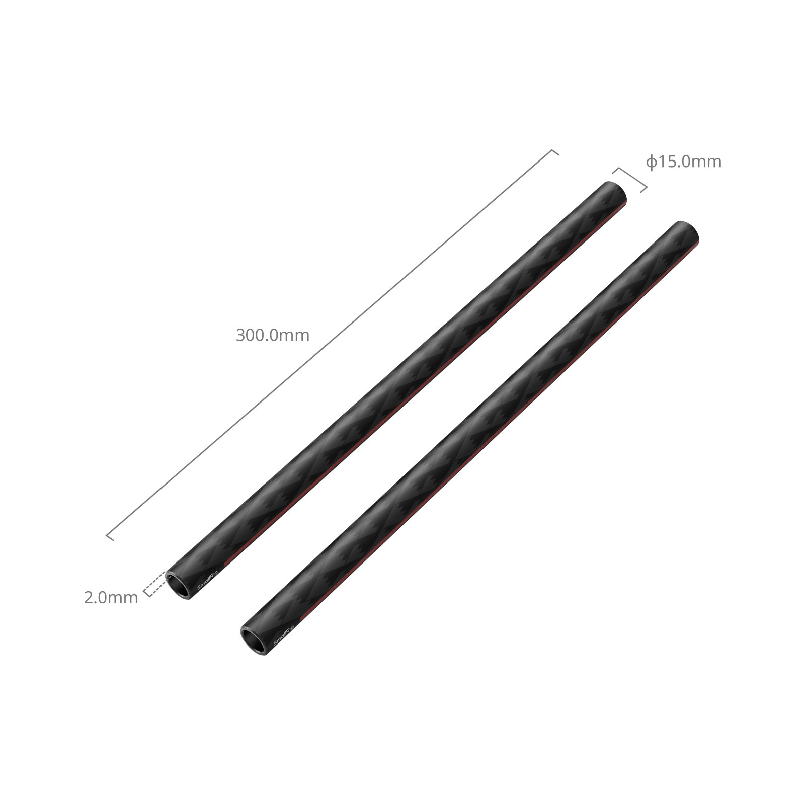 SmallRig 15mm Carbon Fiber Rods (Pair, 12") 5212
