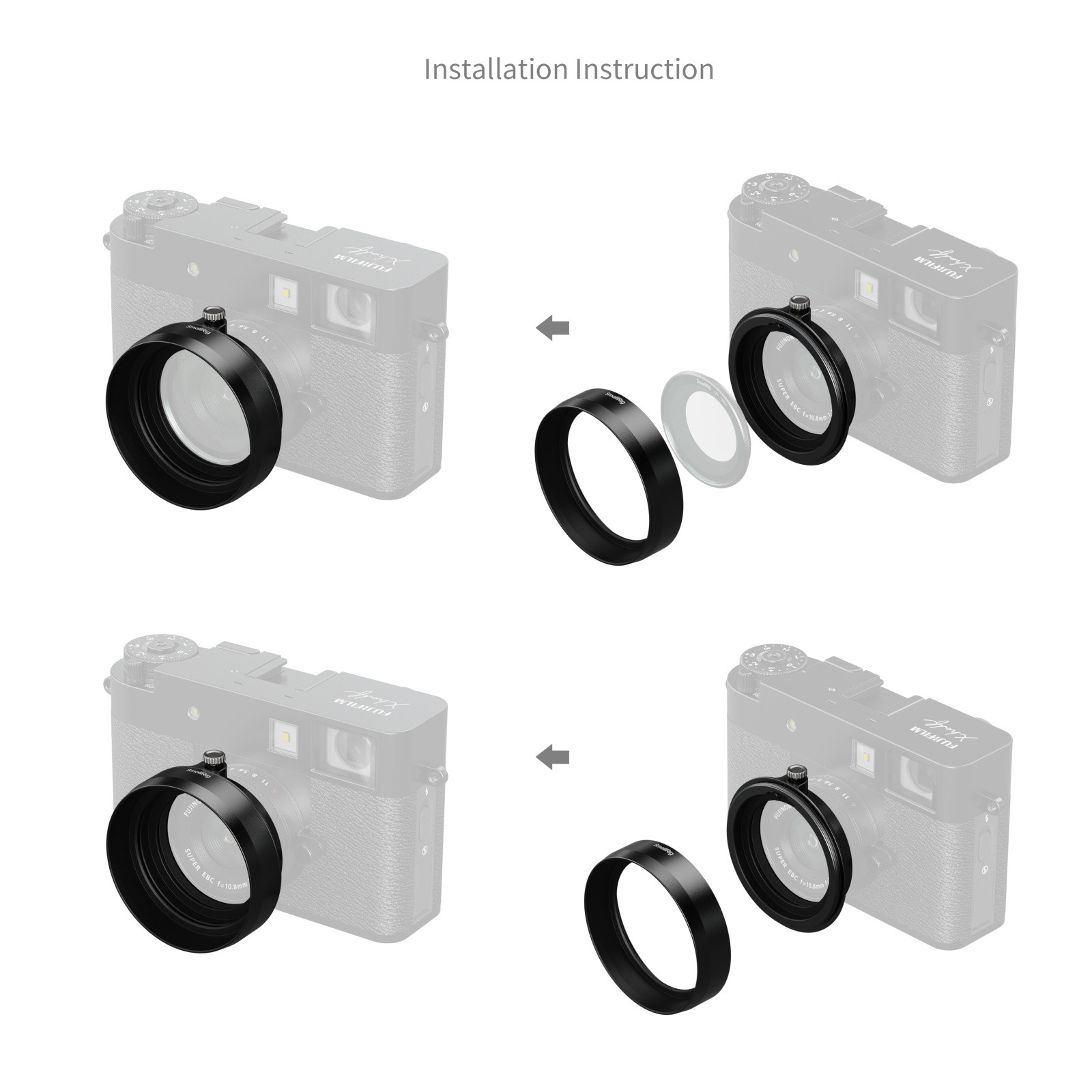 SmallRig Lens Hood for FUJIFILM X half (Black) 5215