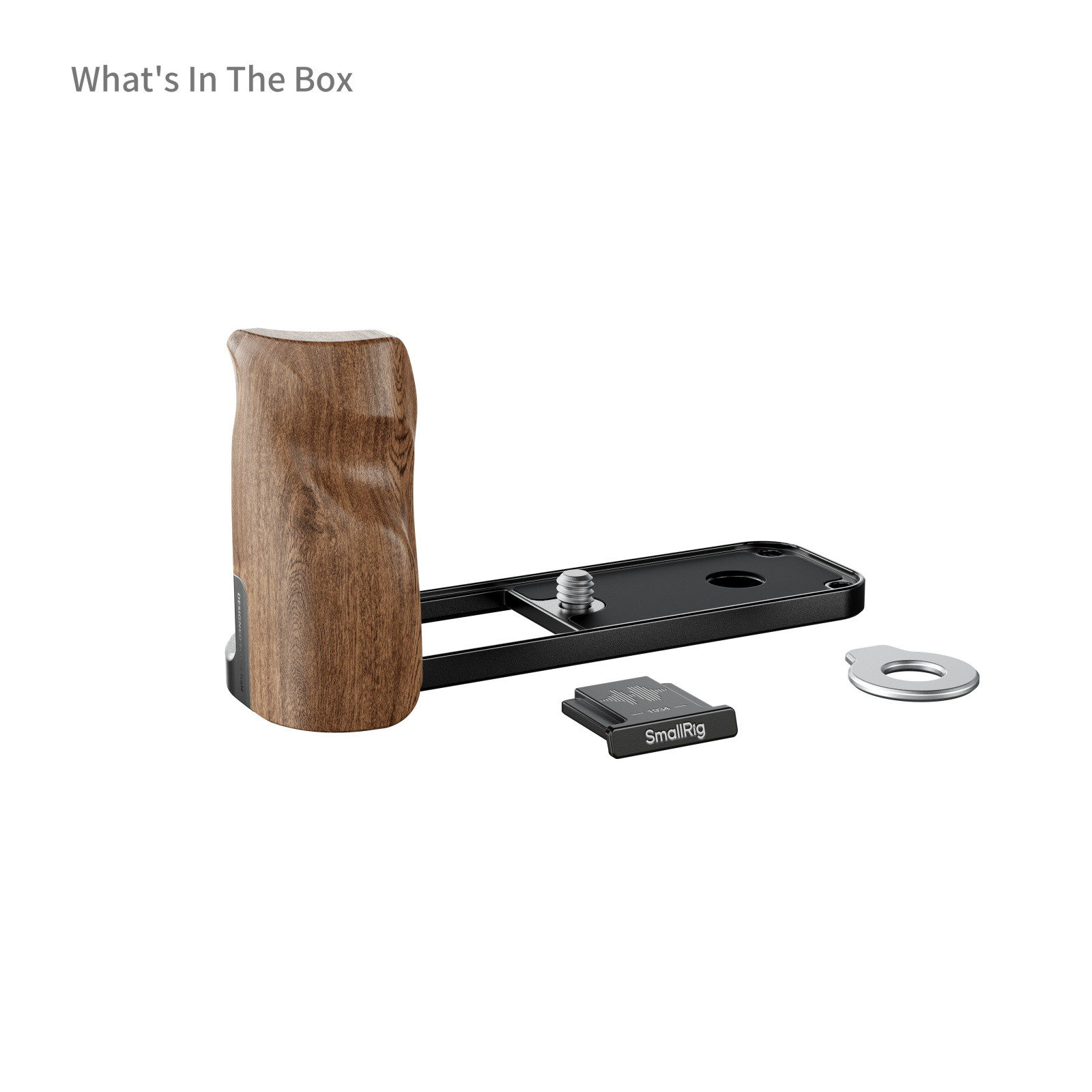 SmallRig L-Shaped Mount Plate with Wooden Handle for FUJIFILM X half (Black) 5224