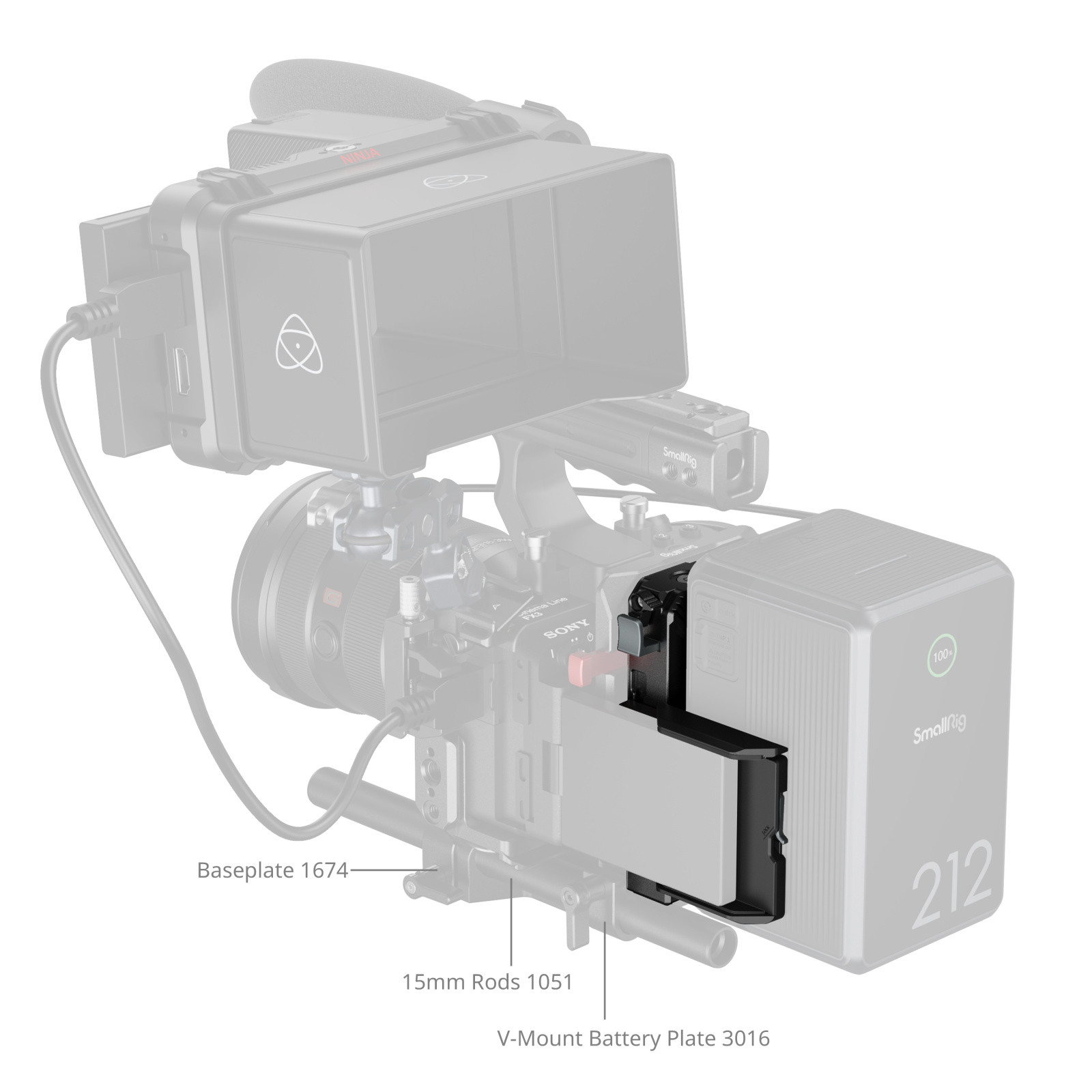SmallRig V-Mount Battery Mount Plate 5228