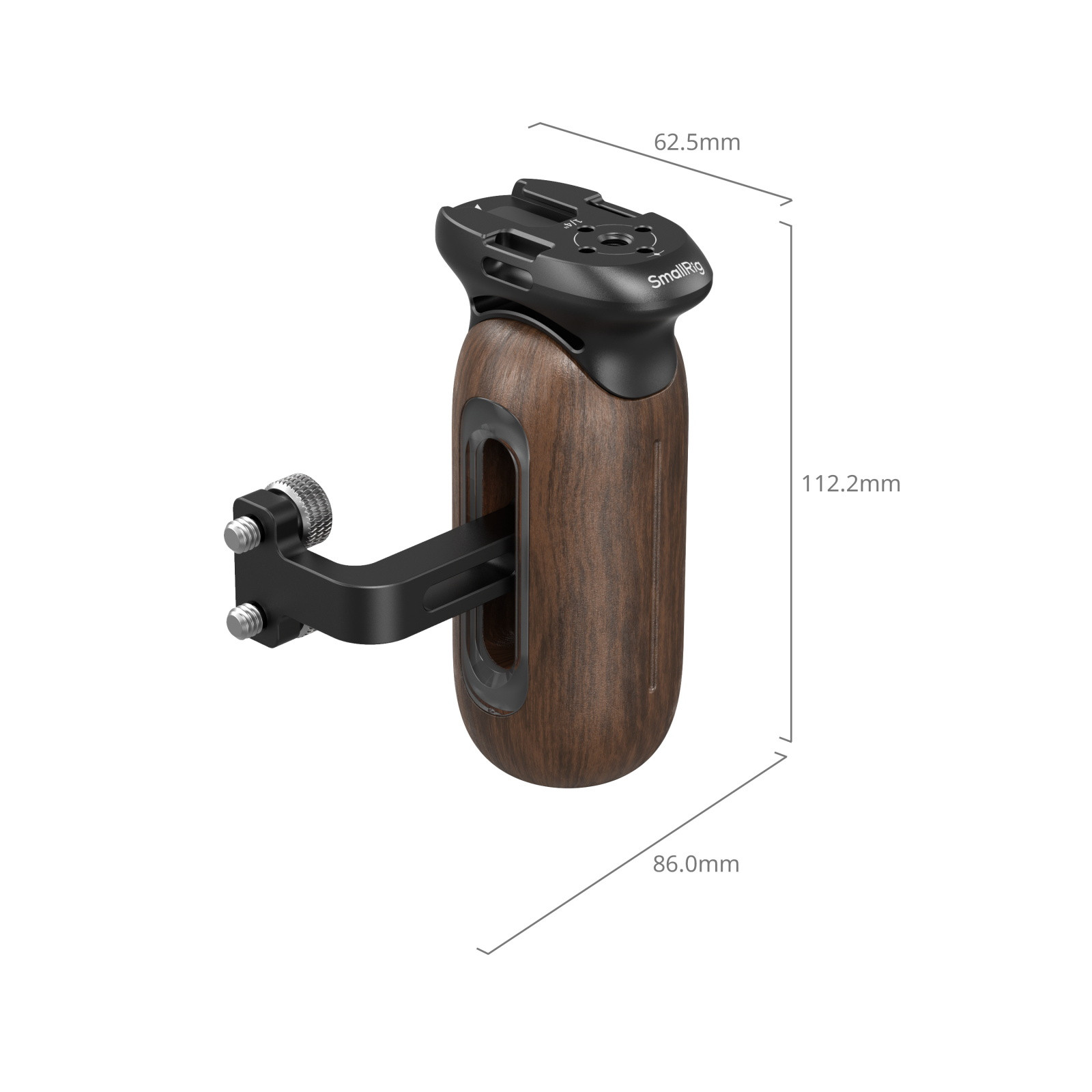 SmallRig Wooden Side Handle with 1/4"-20 Screws 5237