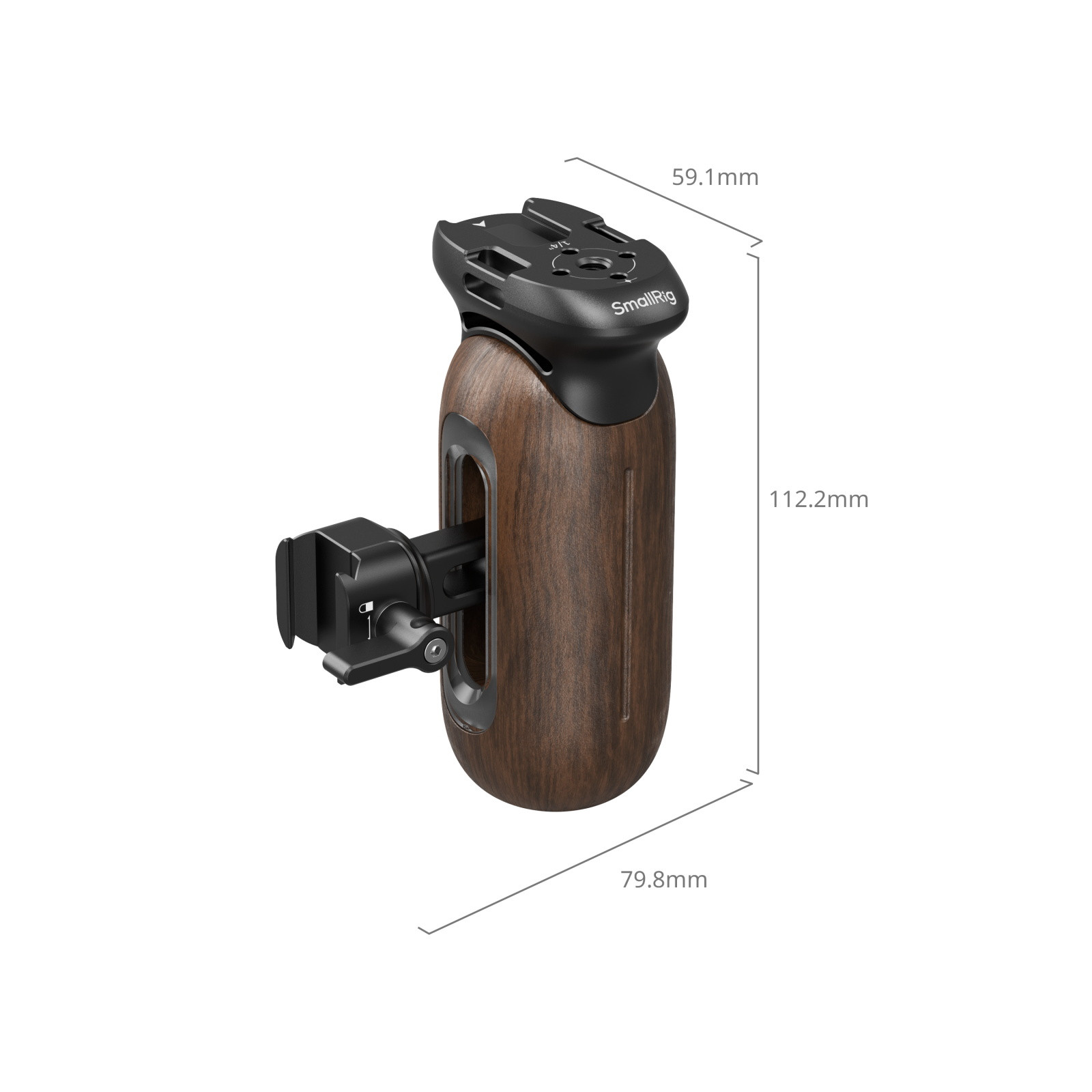 SmallRig Wooden Side Handle with NATO Clamp 5239