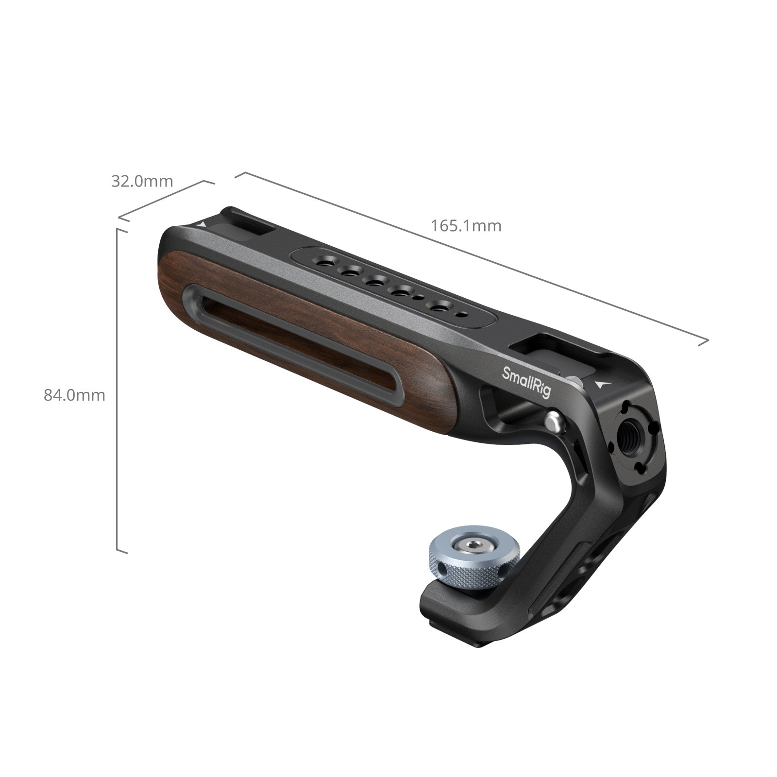 SmallRig Wooden Top Handle with Cold Shoe Mount 5250