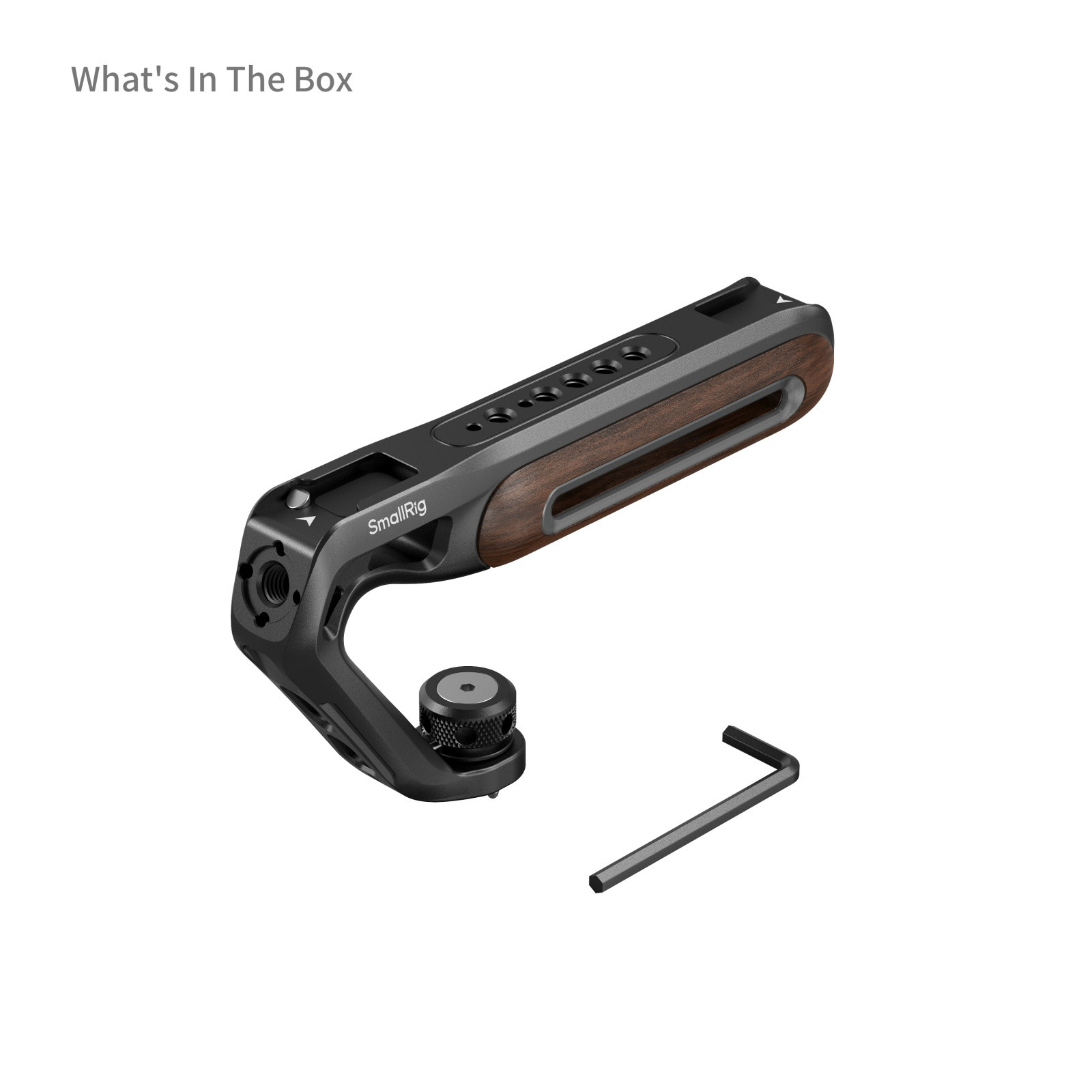 SmallRig Wooden Top Handle with 1/4''-20 and ARRI 3/8''-16 Locating Screw 5252